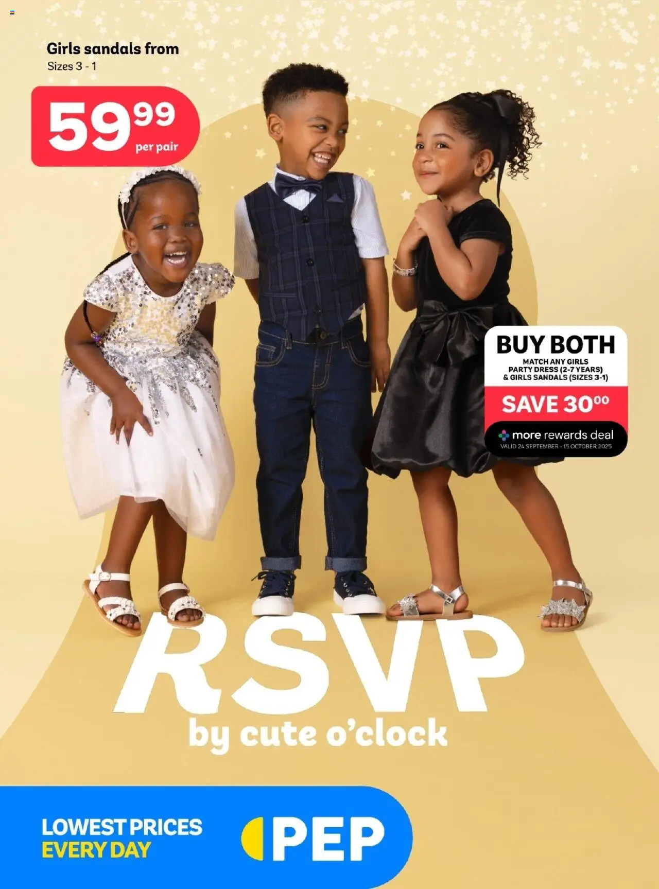 New PEP Stores catalogue – valid from 22.09.2025 | Page: 1 | Products: Dress, Sandals