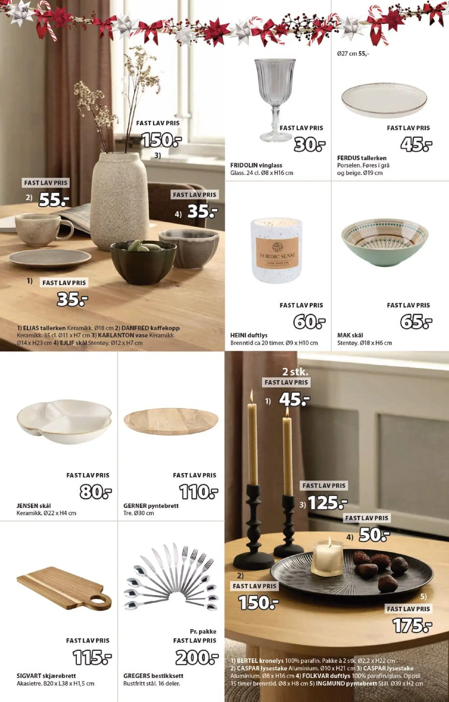 {H1} | Side: 20 | Produkter: Суміш дитяча, Vase, Duftlys