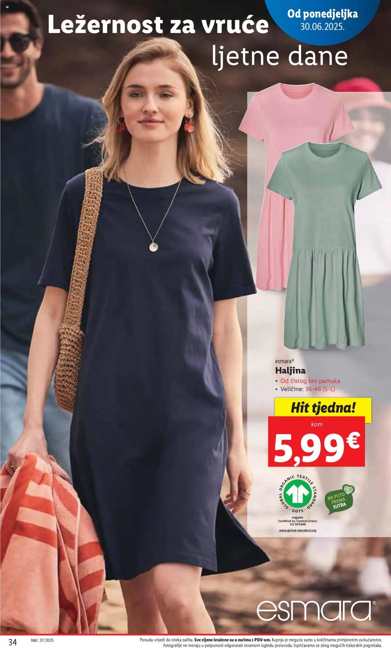Lidl katalog | vrijedi od 30.06.2025 | Stranica: 34 | Proizvodi: Haljina