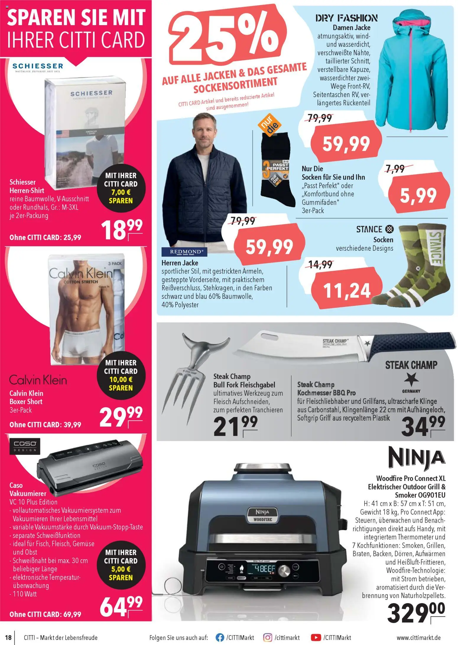 CITTI Markt Prospekt 	 – gültig ab 15.04.2026 | Seite: 20 | Produkte: Grill, Socken, Boxer, Steak