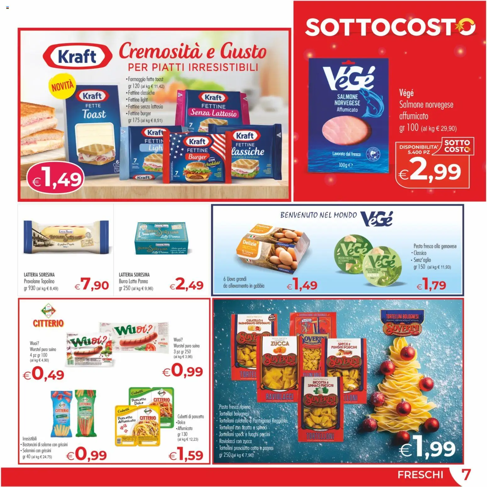 Volantino MerSi Supermercati del 29.11.2025 | Pagina: 7 | Prodotti: Provolone, Suino, Latte, Pasta