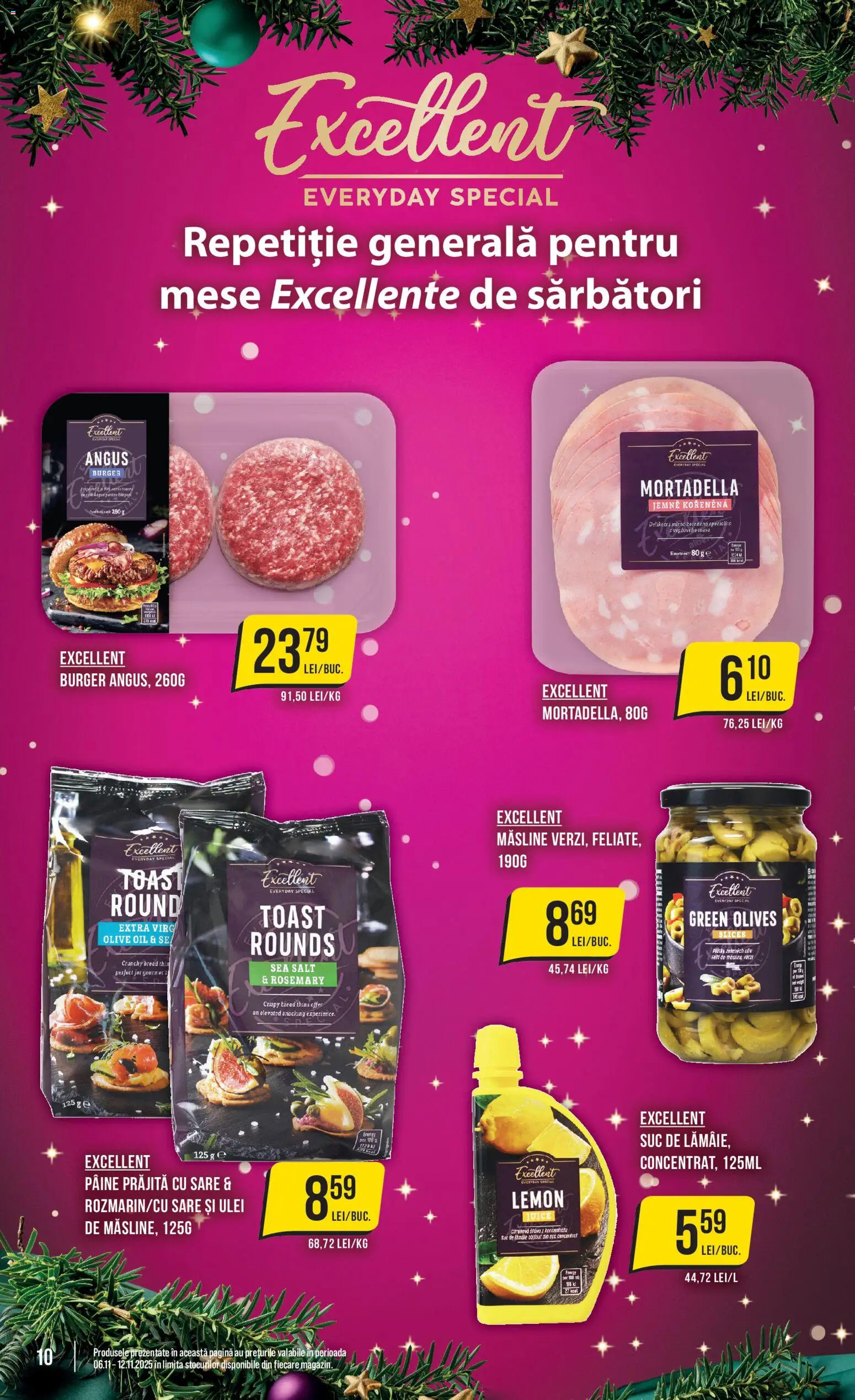 Noul catalog Mega Image – valabil de la 06.11.2025 | Pagină: 10 | Produse: Ulei, Suc, Sare, Lămâie