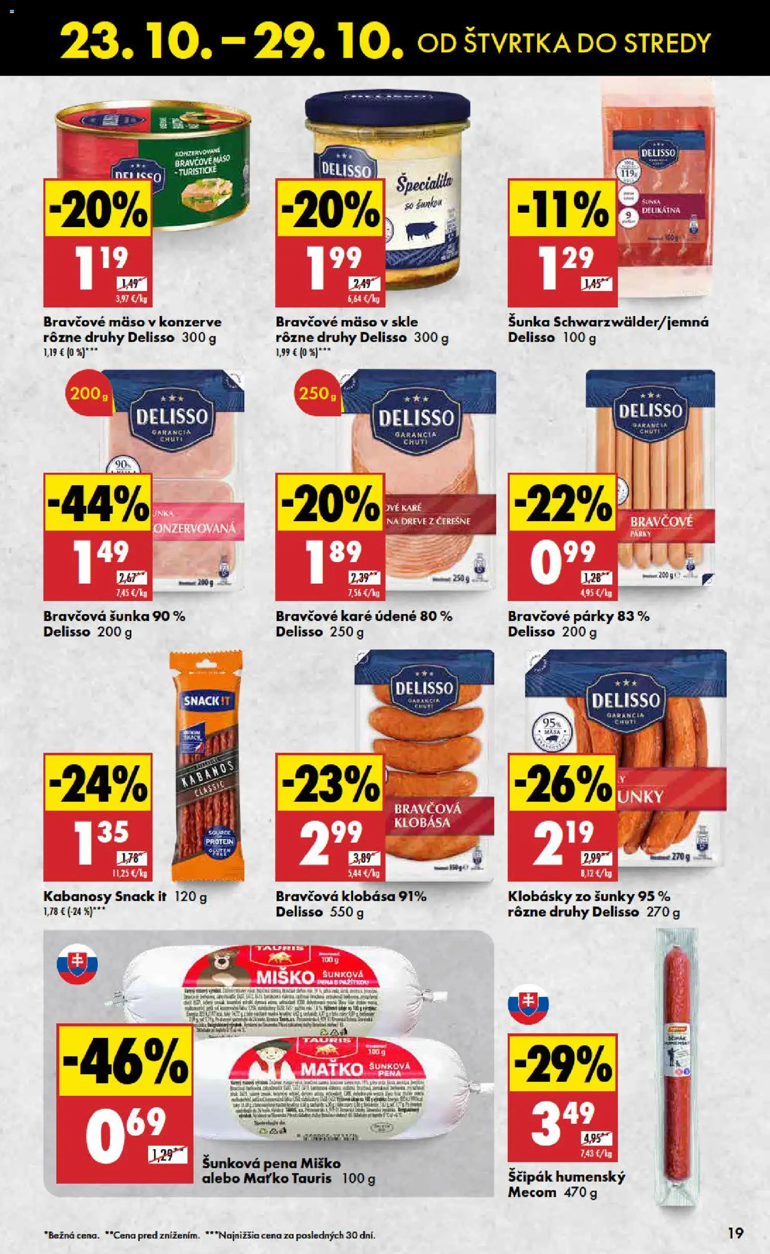 Nové Biedronka akcie – leták je platný od 23.10.2025 | Strana: 19 | Produkty: Šunka, Klobása, Protein, Čerešne