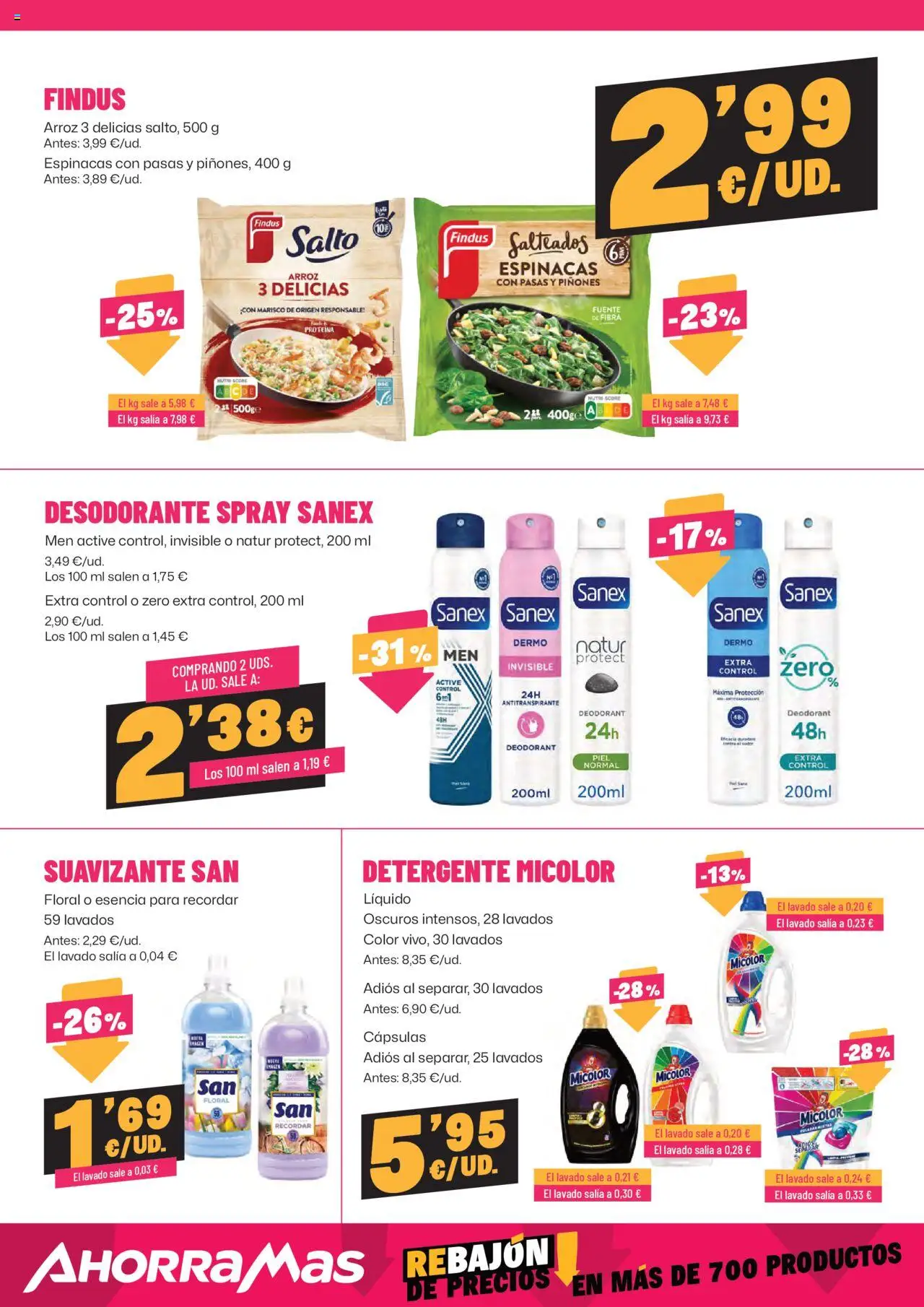AhorraMas folleto │ válido desde el 21.08.2025 | Página: 7 | Productos: Desodorante, Arroz, Πορσελάνη, Suavizante