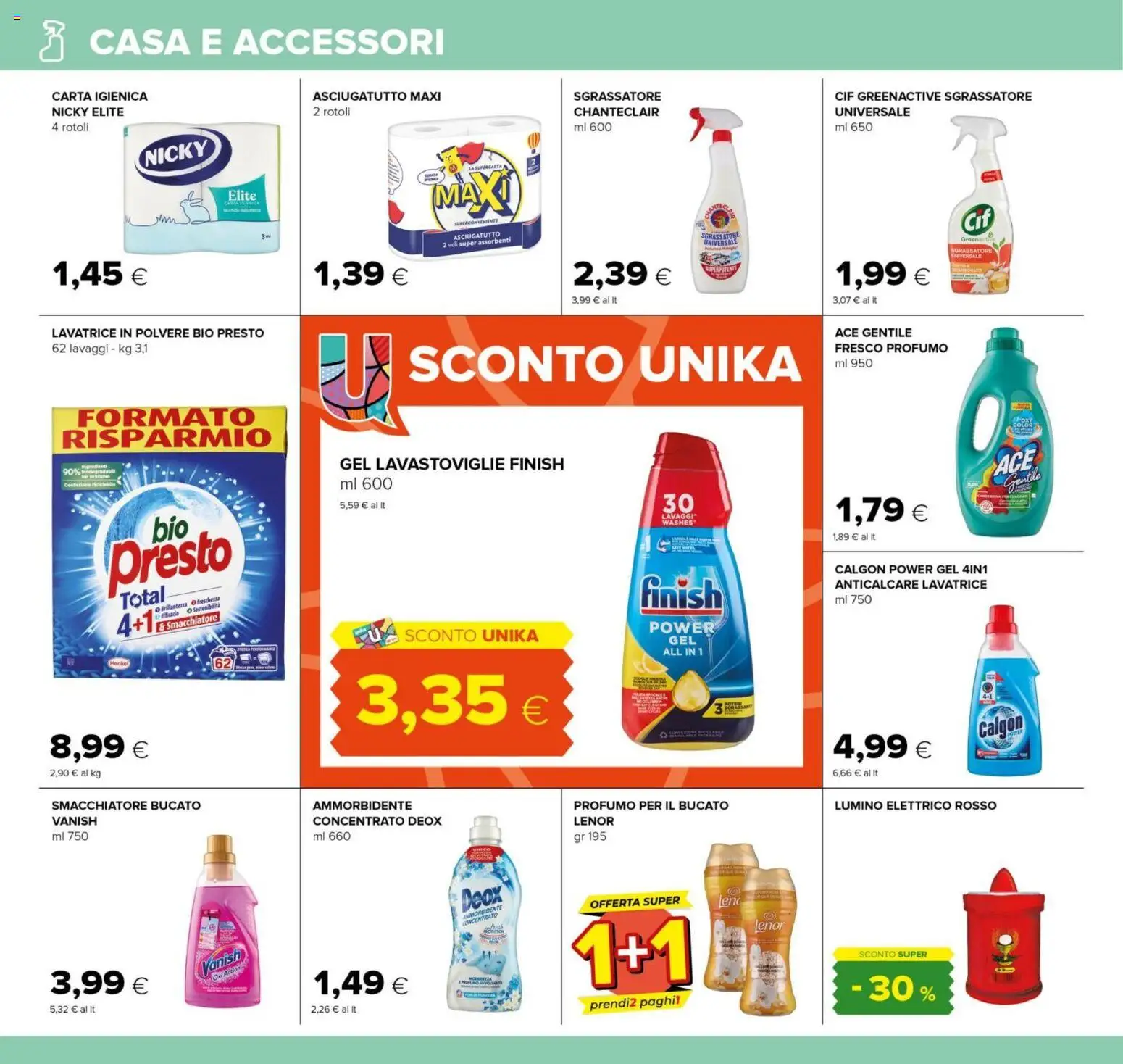 Volantino Tigre del 23.10.2025 | Pagina: 22 | Prodotti: Carta igienica, Smacchiatore, Sgrassatore, Lavastoviglie