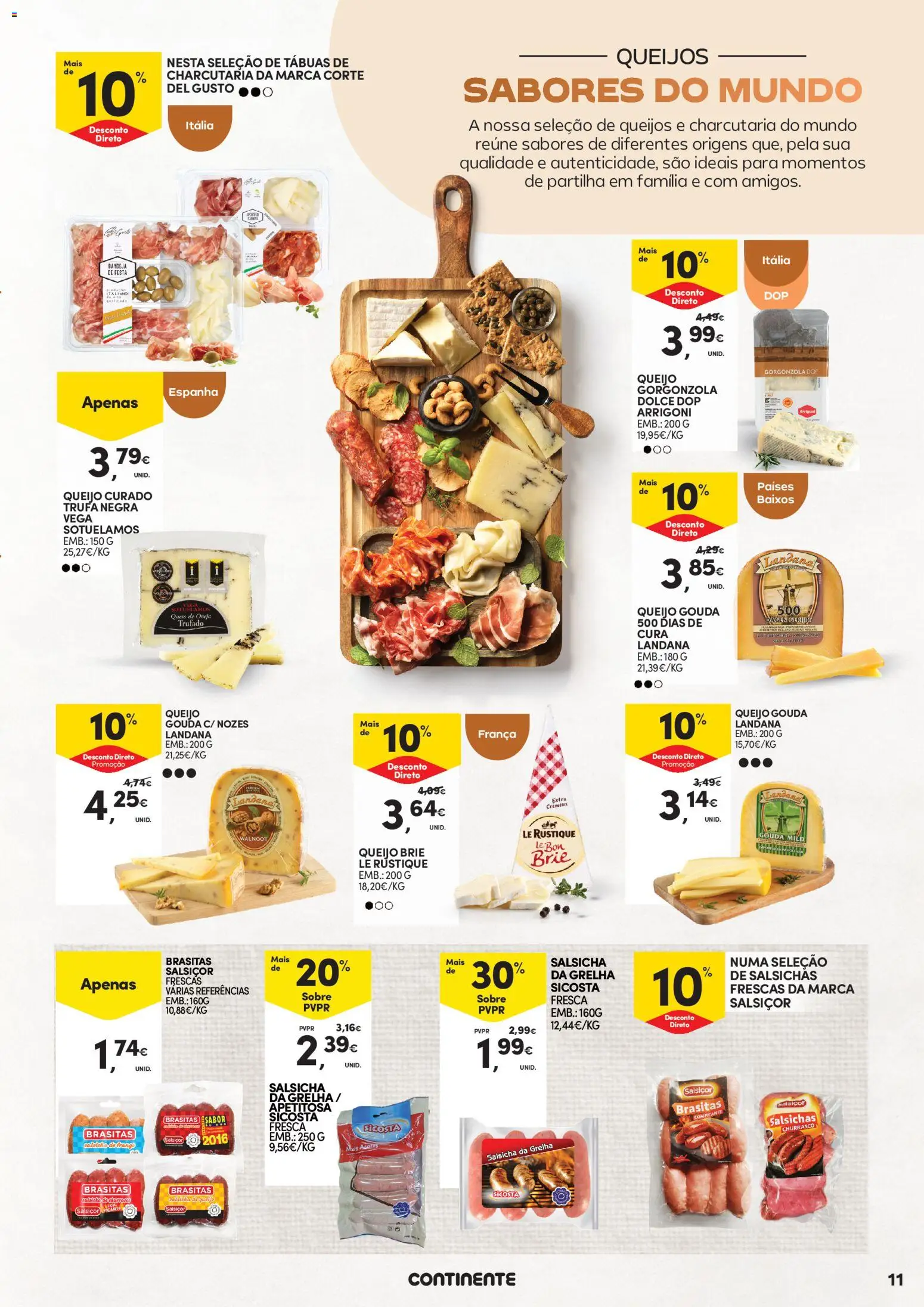 Continente - Açores Queijos, Enchidos e Vinhos │ válido de 03.02.2026 | Página: 11 | Produtos: Frango, Bandeja, Queijo, Nozes