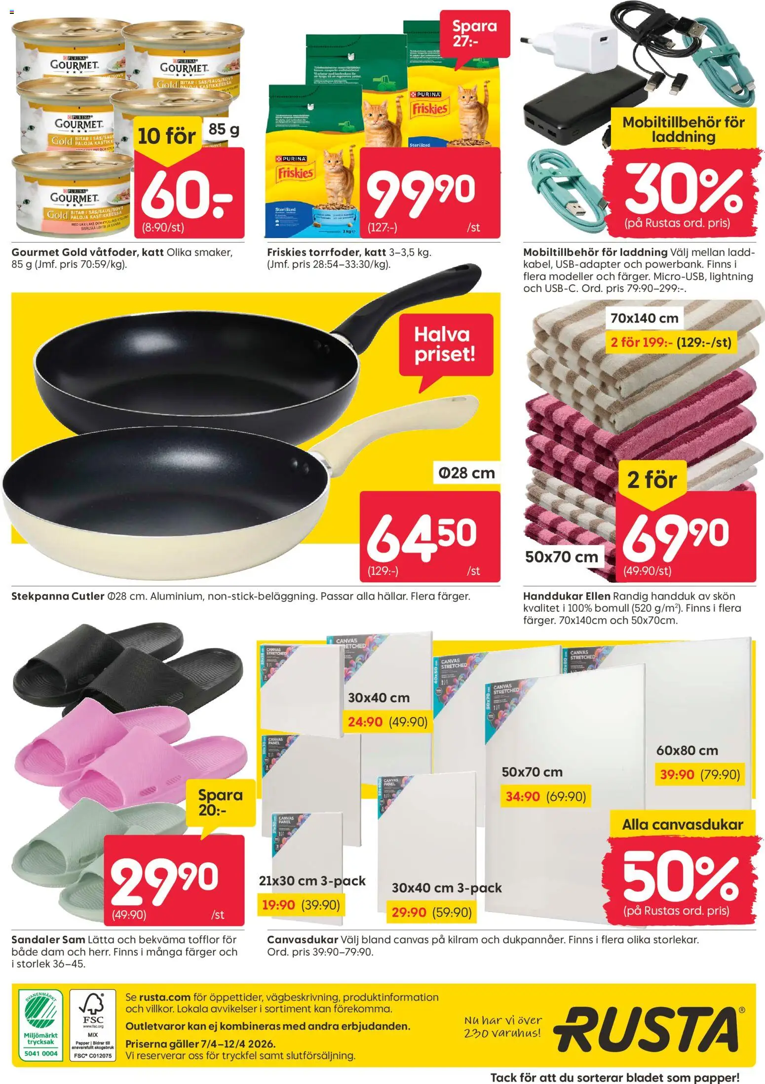 Rusta reklamblad aktuell från 07.04.2026 | Sida: 16 | Produkter: Handduk, Galler, Papper, Stekpanna