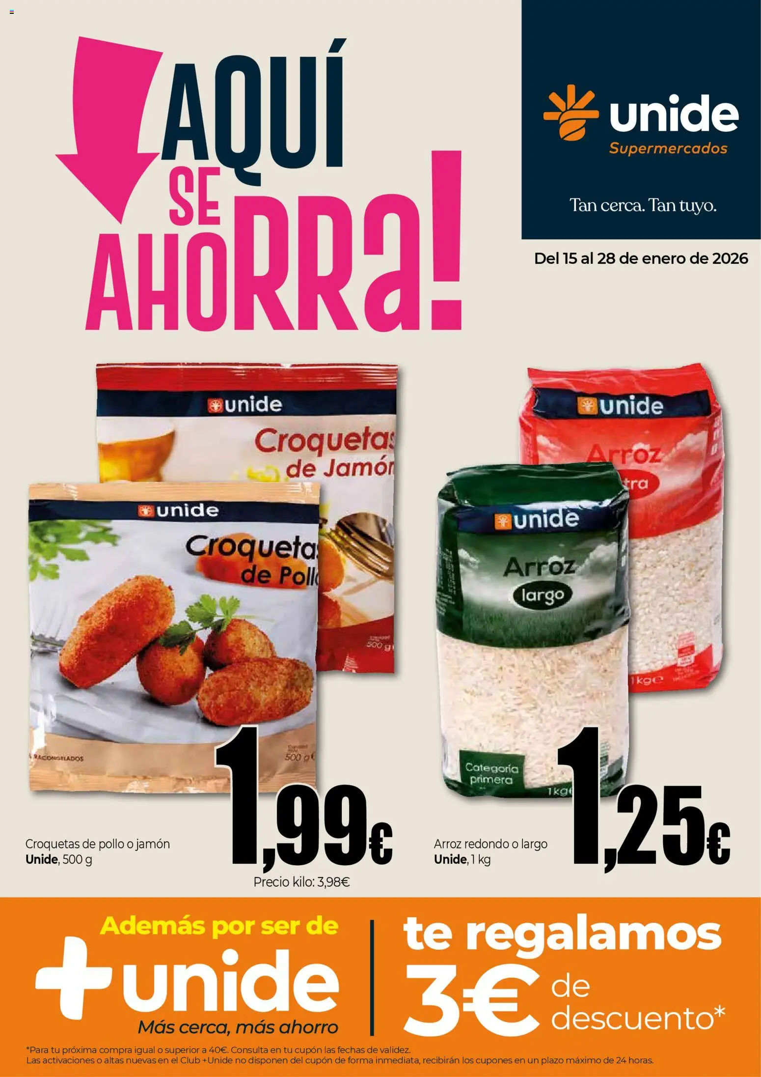 Unide - Supermercados  │ válido desde el 15.01.2026 | Página: 1 | Productos: Jamón, Arroz, Té, Croquetas