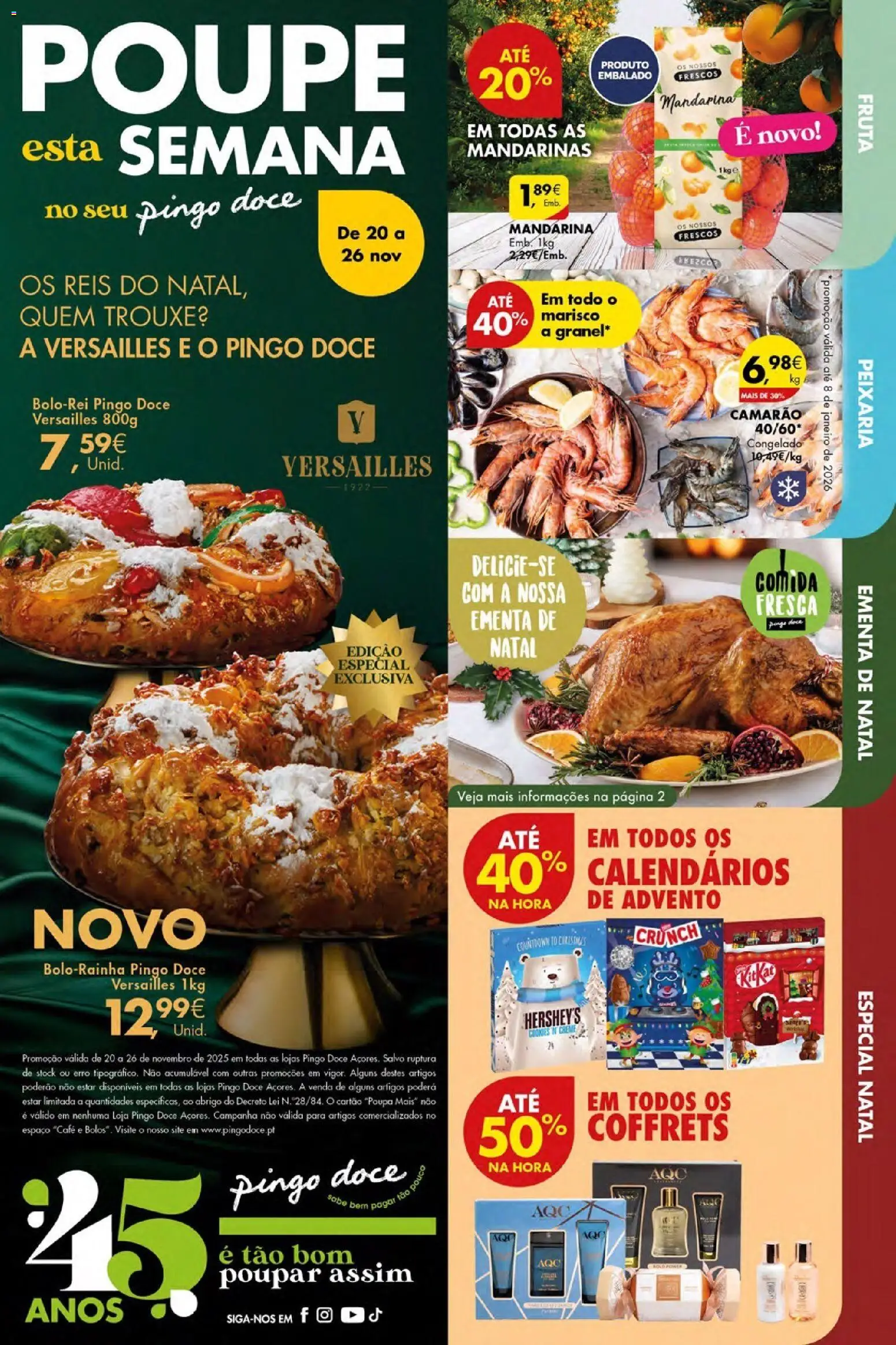 Pingo Doce Poupe Esta Semana Açores │ válido de 20.11.2025 | Página: 1 | Produtos: Camarão, Café, Creme