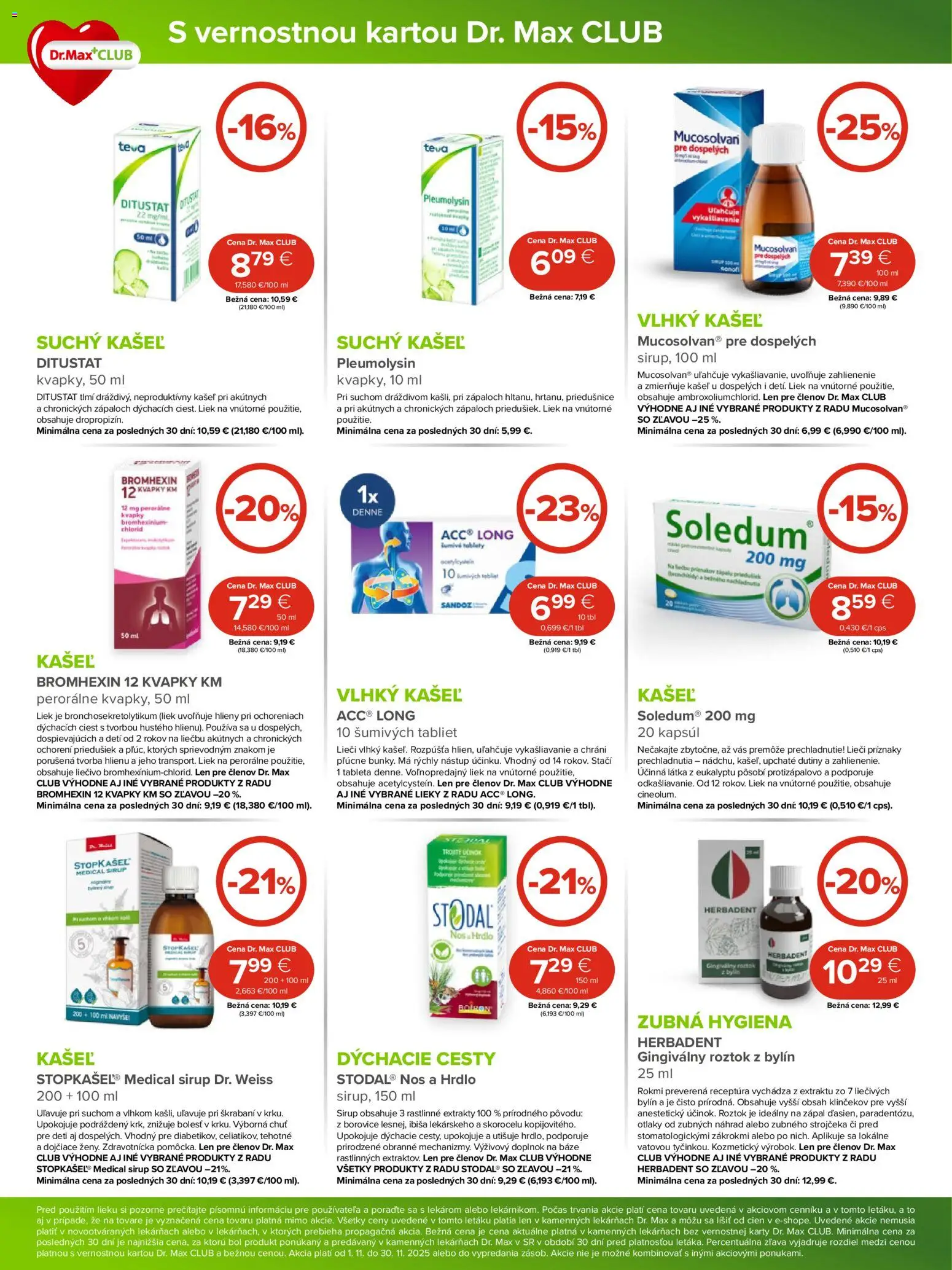 Nové Dr. Max akcie – leták je platný od 01.11.2025 | Strana: 4