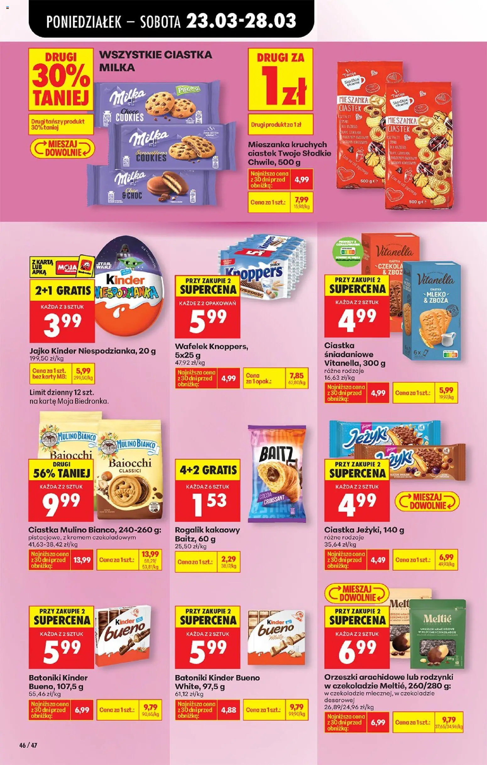 Biedronka Polsko leták od 23.03.2026 | Strana: 66 | Produkty: Milka, Cookies, Croissant, Karty