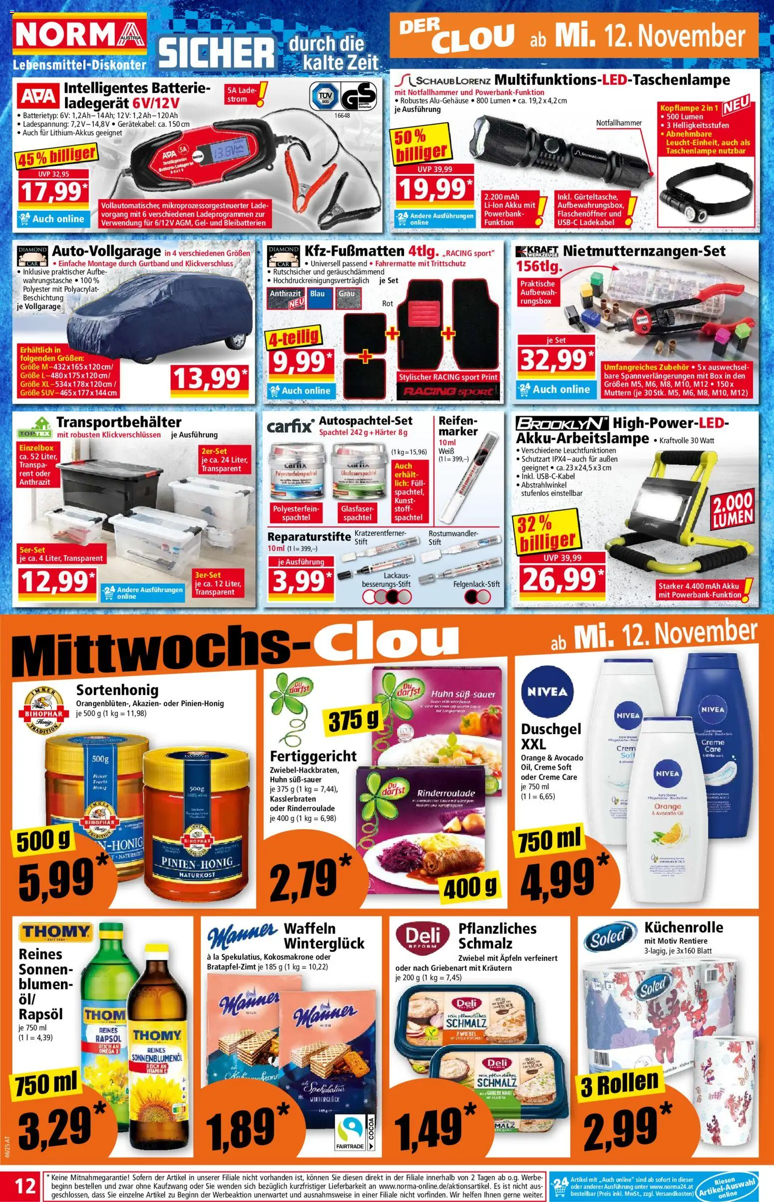 Norma Flugblatt gültig ab 10.11.2025 | Seite: 13 | Produkte: Avocado, Batterie, Creme, Duschgel