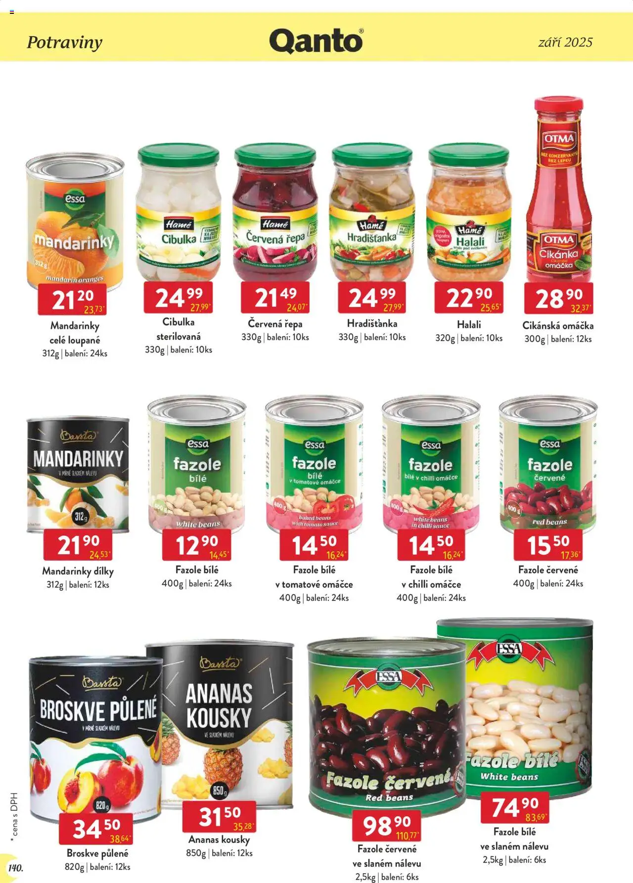 Astur & Qanto leták - Velkoobchod 09/2025 od 01.09.2025 | Strana: 140 | Produkty: Červená řepa, Broskve, Potraviny, Fazole