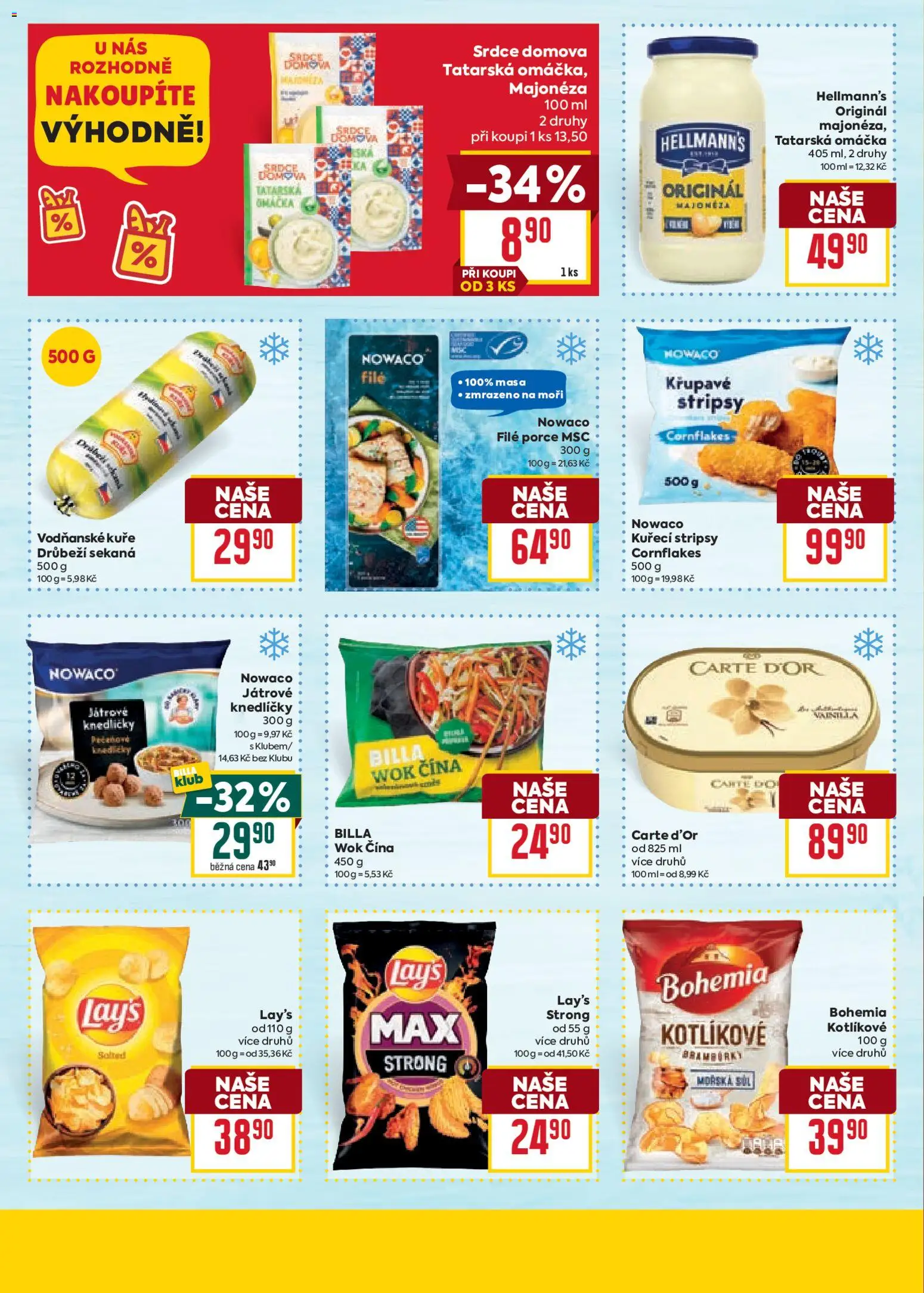 Billa Velký leták od 07.01.2026 | Strana: 20 | Produkty: Hellmann's, Majonéza, Kuřecí stripsy, File