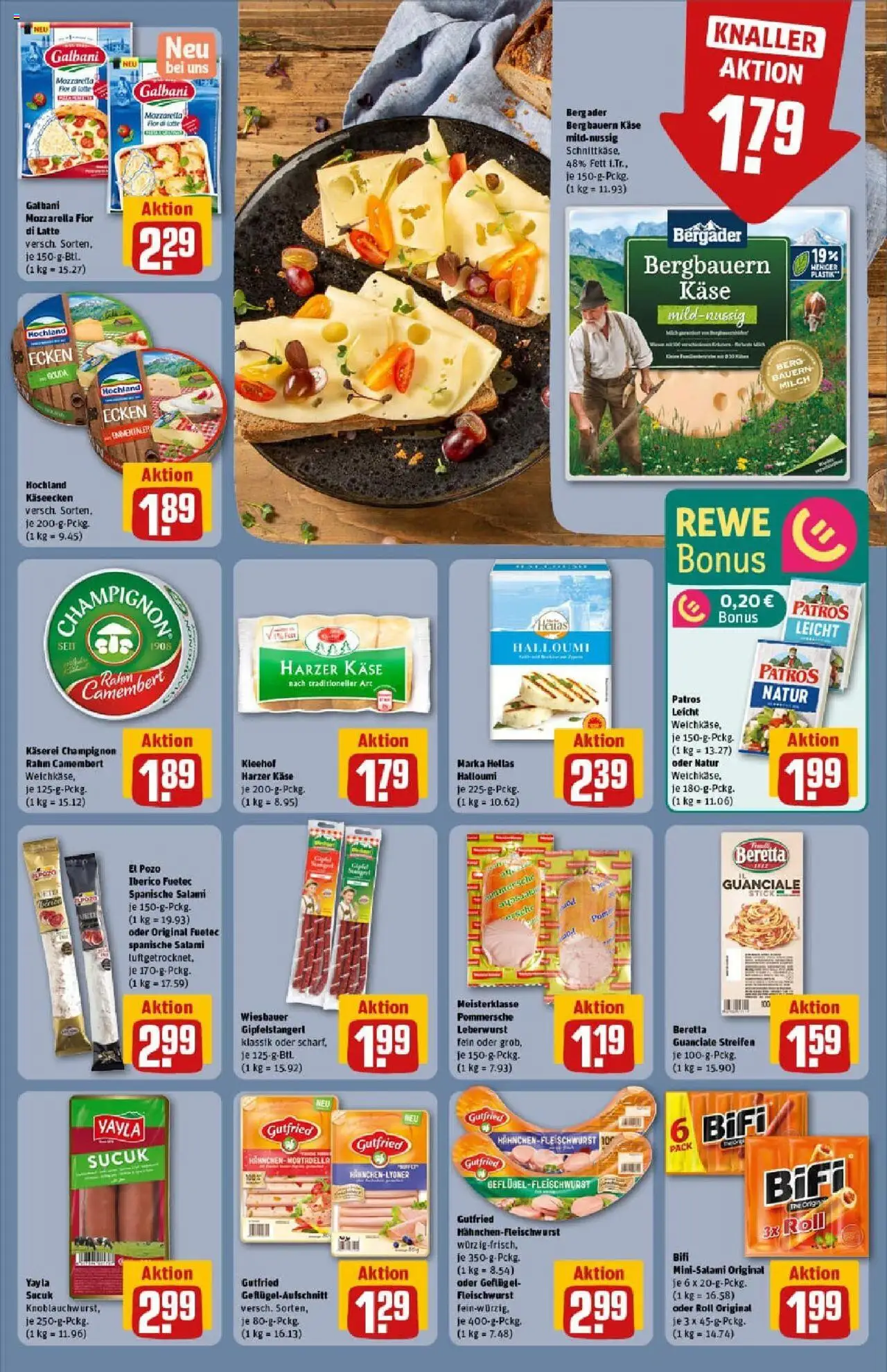 Rewe prospekt Zell Unter Aichelberg	 – gültig ab 06.10.2025 | Seite: 13 | Produkte: Milch, Käse, Mozzarella, Salami