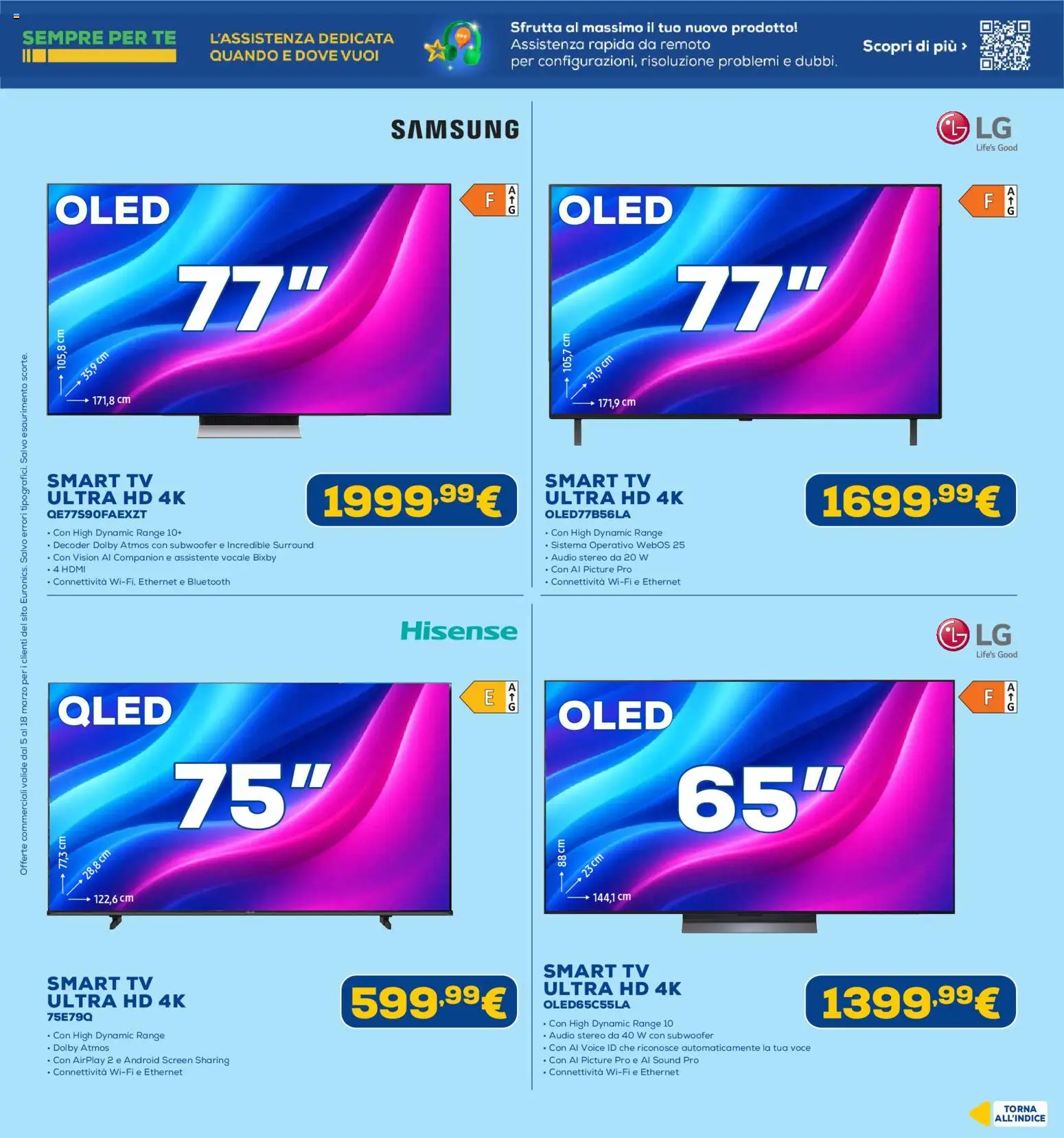 Volantino Euronics del 05.03.2026 | Pagina: 13 | Prodotti: smart TV, Decoder, TV, Samsung