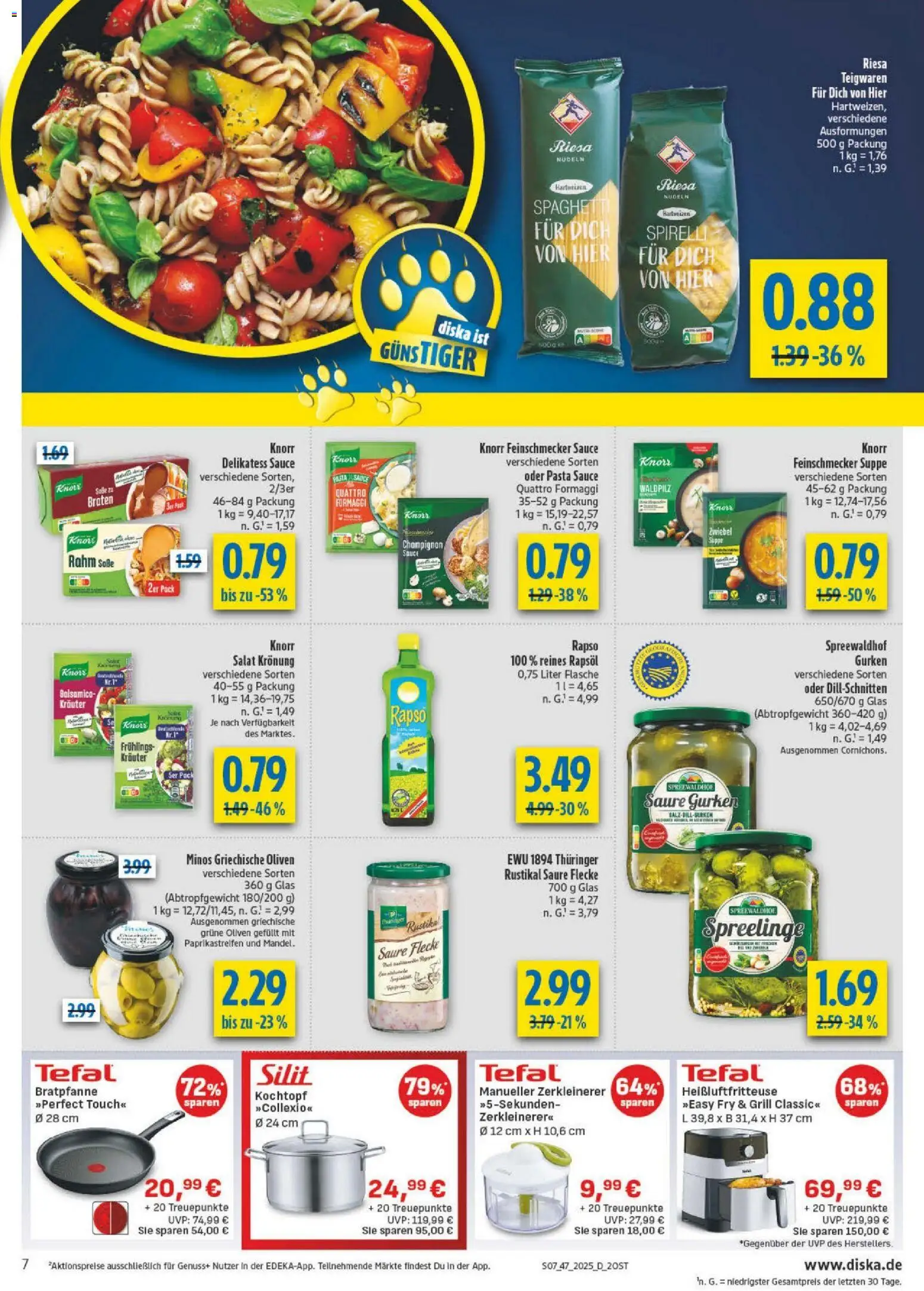 Diska Prospekt 	 – gültig ab 17.11.2025 | Seite: 7 | Produkte: Balsamico, Rapsöl, Soße, Salat