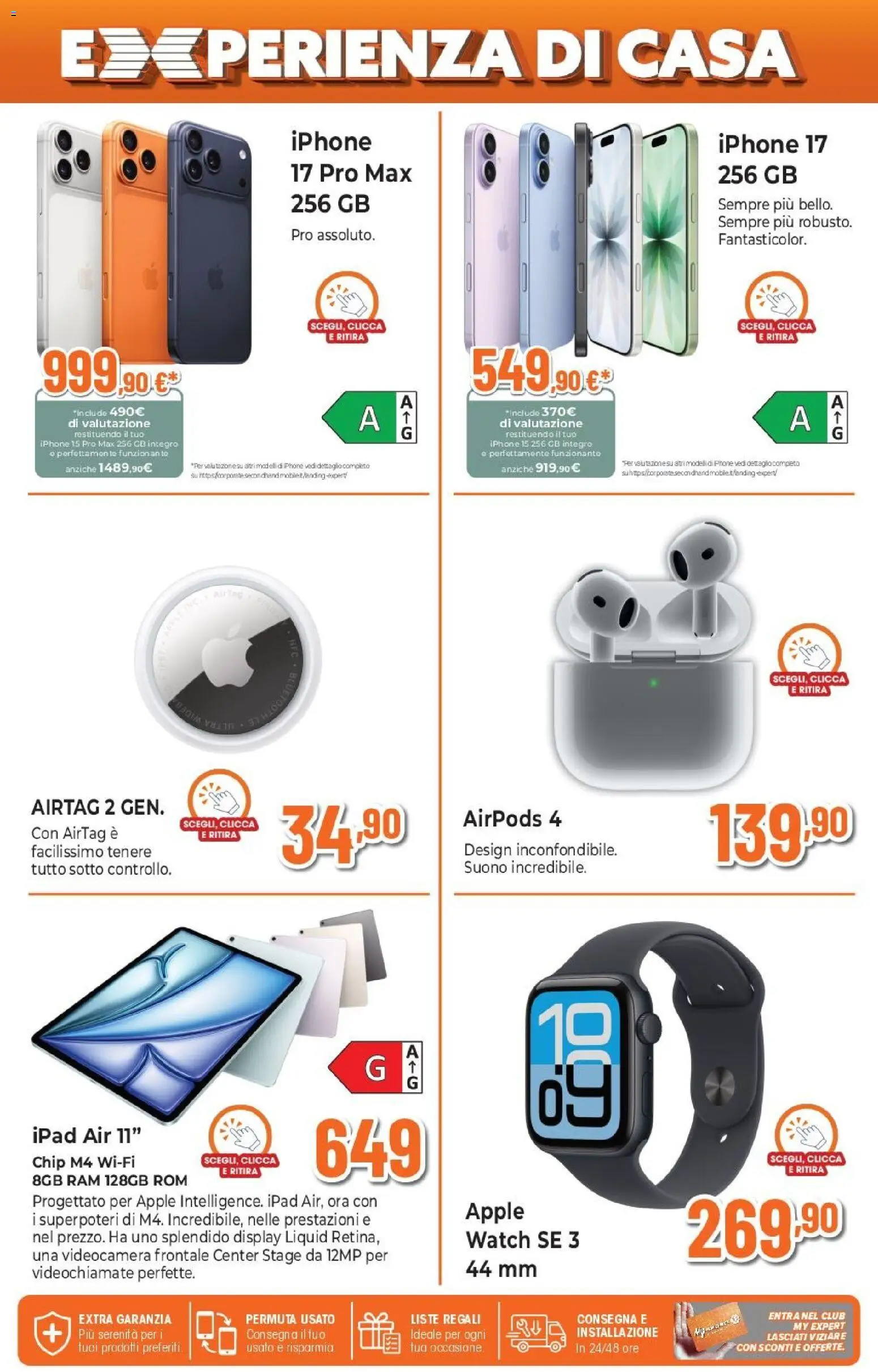 Volantino Expert del 09.04.2026 | Pagina: 6 | Prodotti: Mobile, Iphone, Videocamera, Airpods