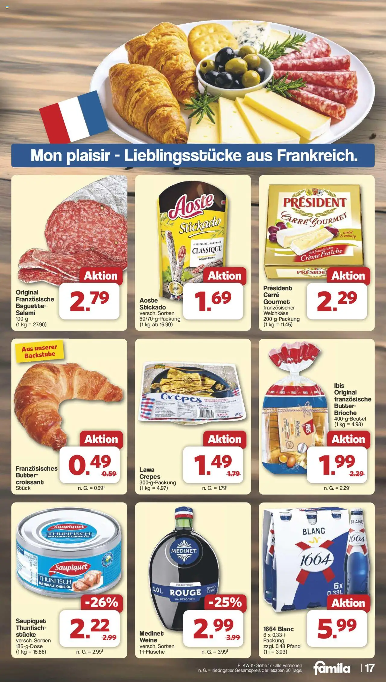 Famila Nordwest Prospekt 	 - gültig ab dem 28.07.2025 | Seite: 18 | Produkte: Thunfisch, Rouge, Creme, Salami