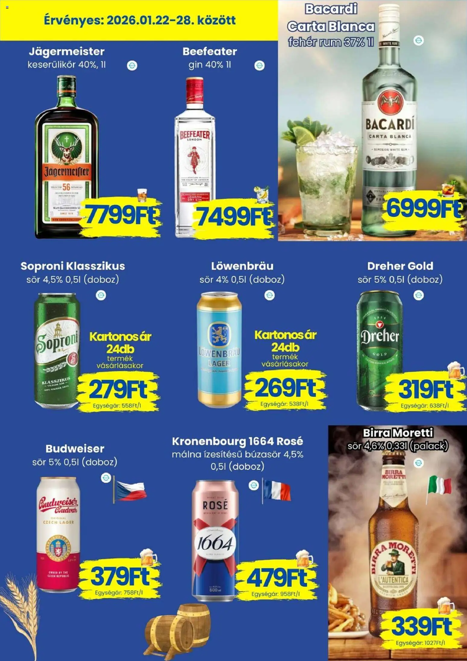 Magnetic akciós ujság - amely érvényes a következő dátumtól: 22.01.2026 | Oldal: 5 | Termékek: Málna, Búzasör, Fehér rum, Gin