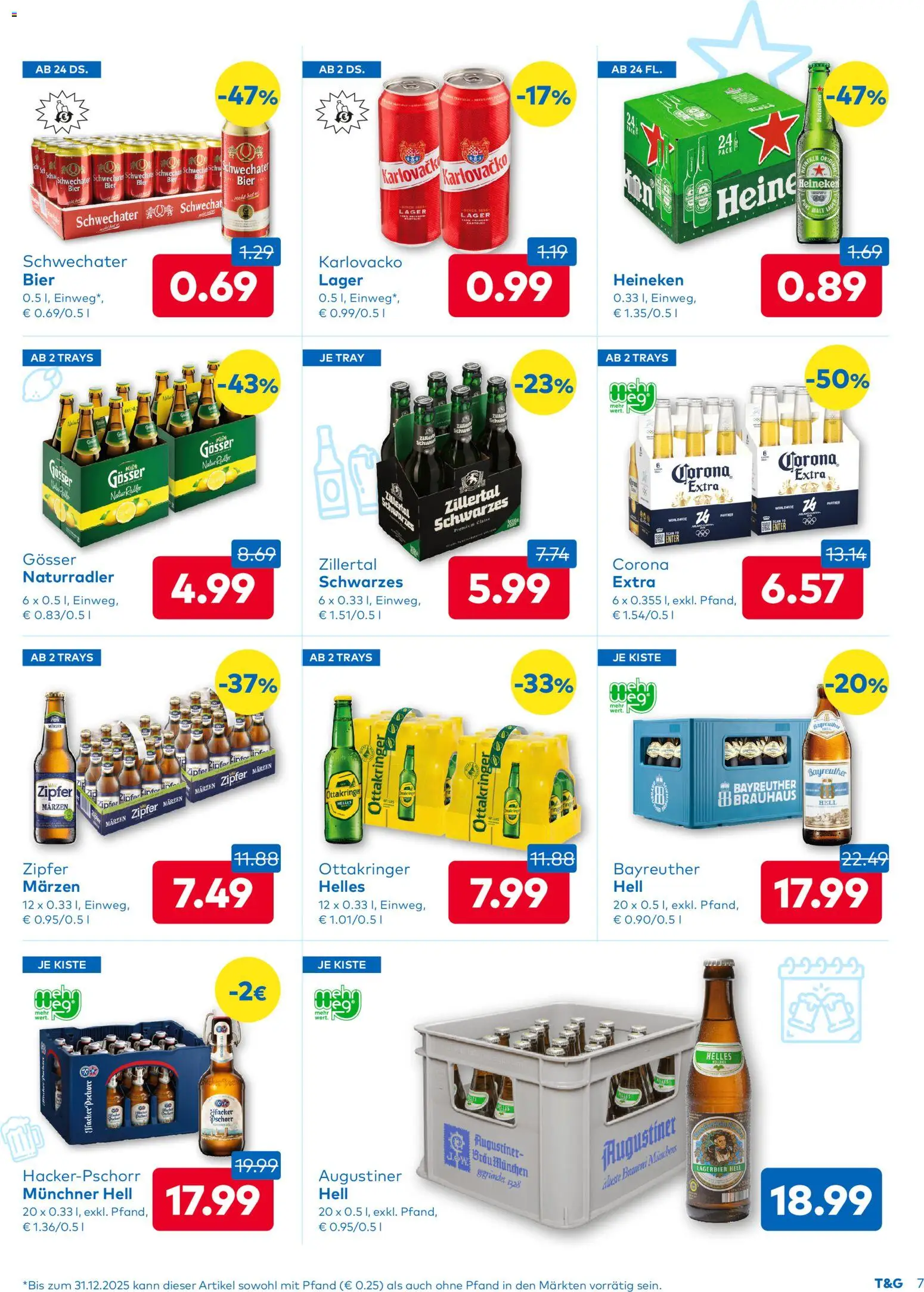 T&G - Tirol gültig ab 06.11.2025 | Seite: 7 | Produkte: Bier