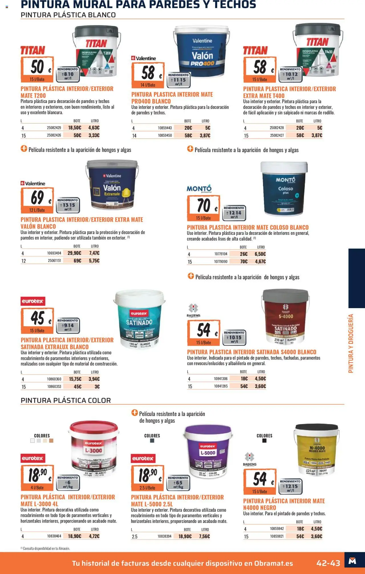 Obramat - Pamplona  │ válido desde el 10.10.2025 | Página: 43 | Productos: Pintura plástica