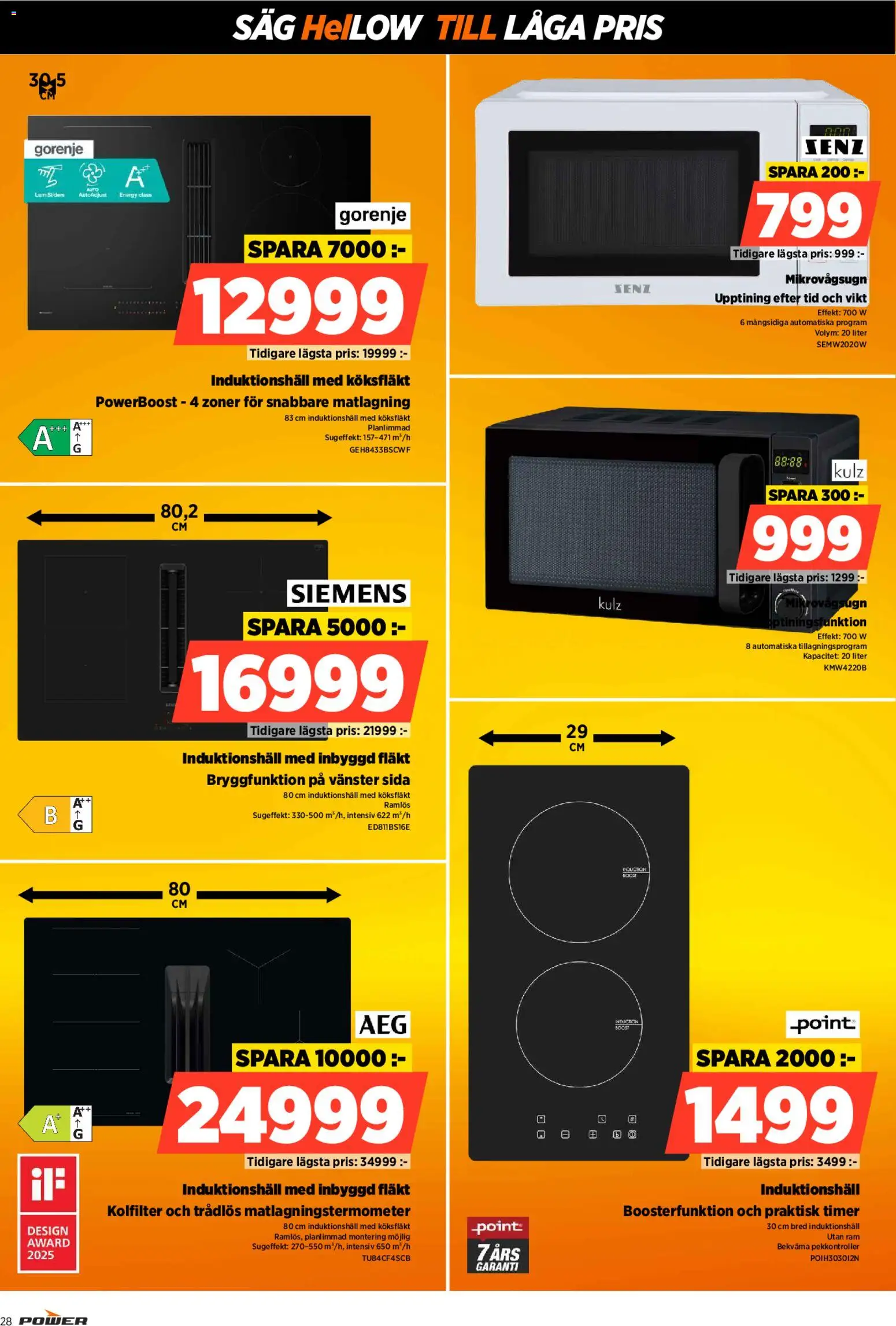 Power reklamblad aktuell från 02.03.2026 | Sida: 28 | Produkter: Köksfläkt, Fläkt, Såg, Kolfilter