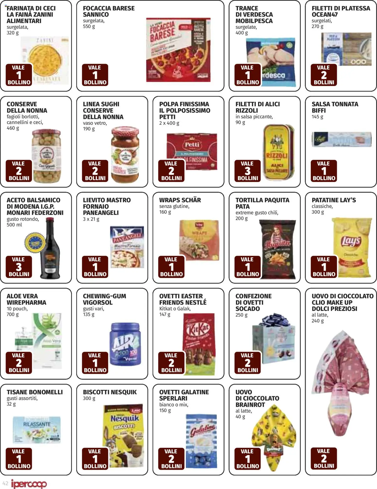 Volantino Ipercoop del 12.03.2026 | Pagina: 42 | Prodotti: Biscotti, Cannellini, Salsa, Alici