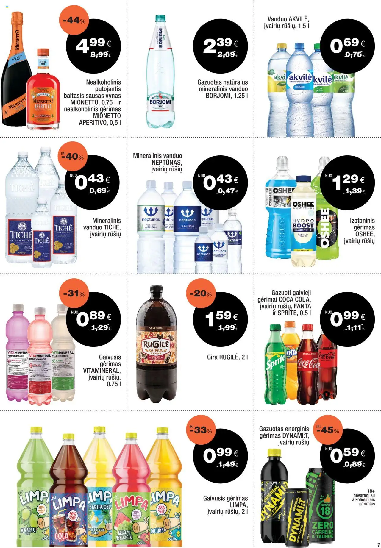 Express market - Leidinys│galioja nuo 03.08.2025 | Puslapis: 7 | Prekių: Gaivusis gėrimas, Vynas, Mineralinis vanduo