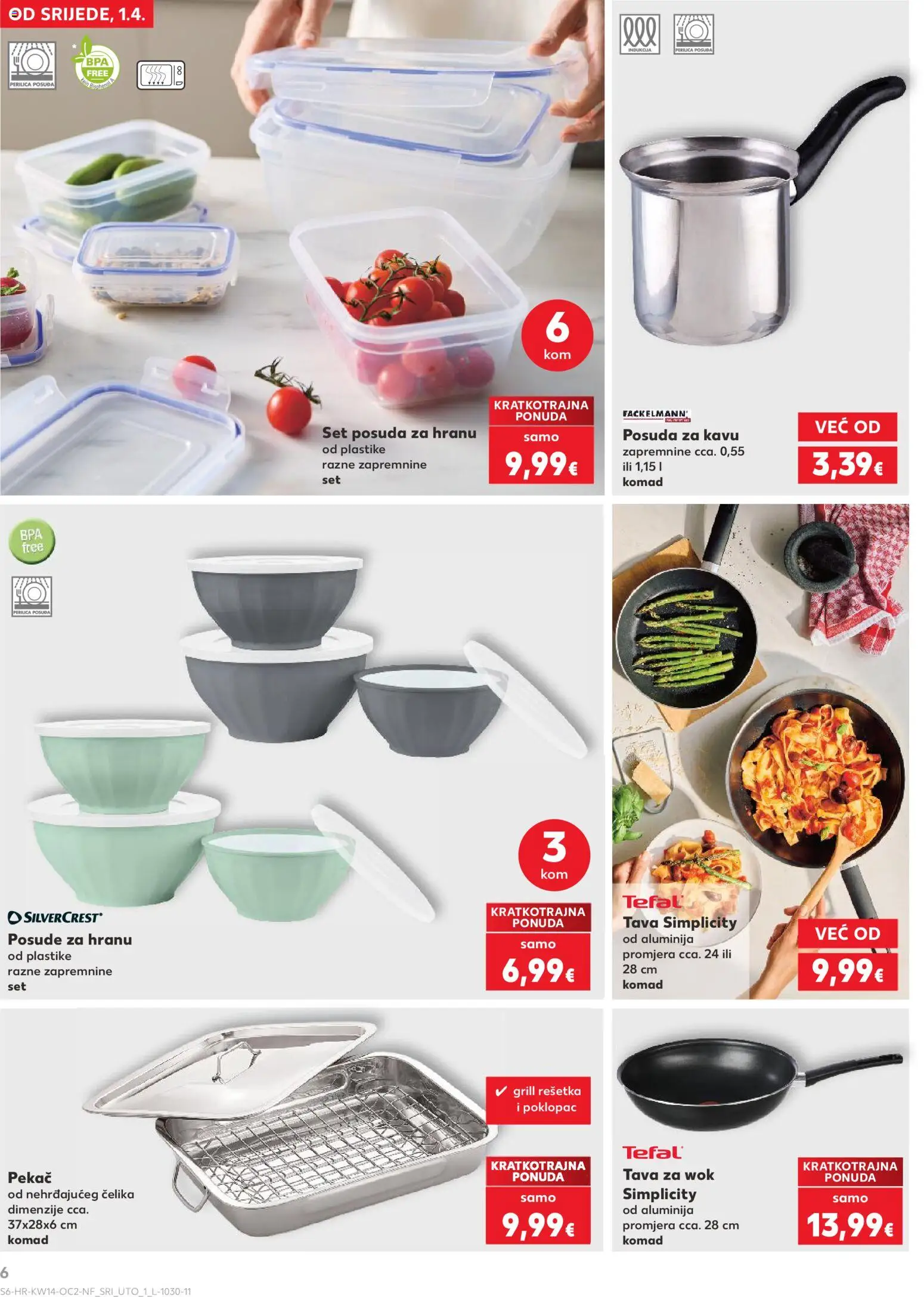 Kaufland katalog | vrijedi od 01.04.2026 | Stranica: 6 | Proizvodi: Perilica posuđa, Pan, Tava
