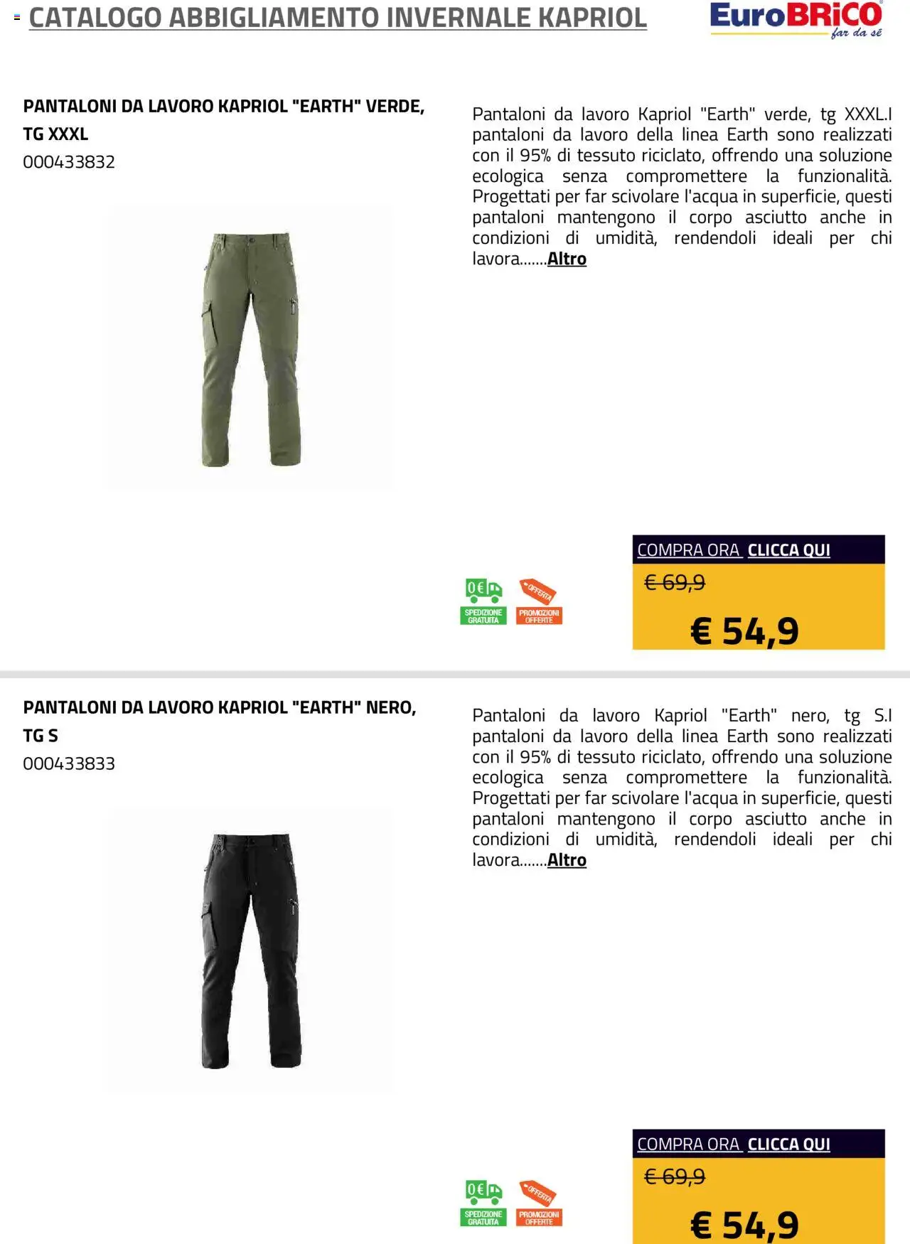 Volantino Eurobrico del 23.07.2025 | Pagina: 25 | Prodotti: Pantaloni