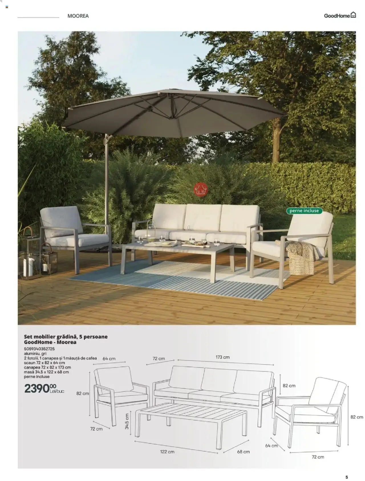 Noul catalog Brico Depot – valabil de la 28.03.2025 | Pagină: 5 | Produse: Canapea, Scaun, Măsuță de cafea, Cafea