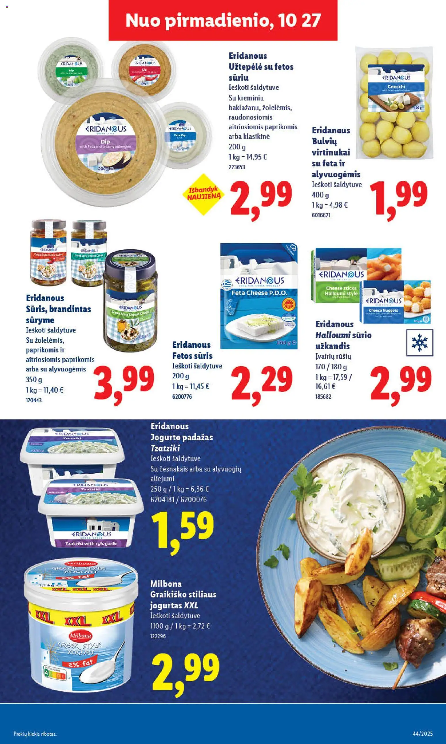 LIDL akcijos nuo 27.10.2025 | Puslapis: 11 | Prekių: Užtepėlė, Jogurtas, Sūris, Padažas
