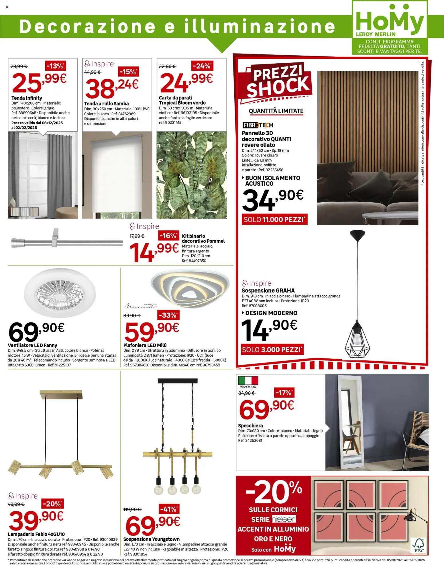 Volantino Leroy Merlin del 05.01.2026 | Pagina: 9 | Prodotti: Rullo, Ventilatore, Telecomando, Alluminio