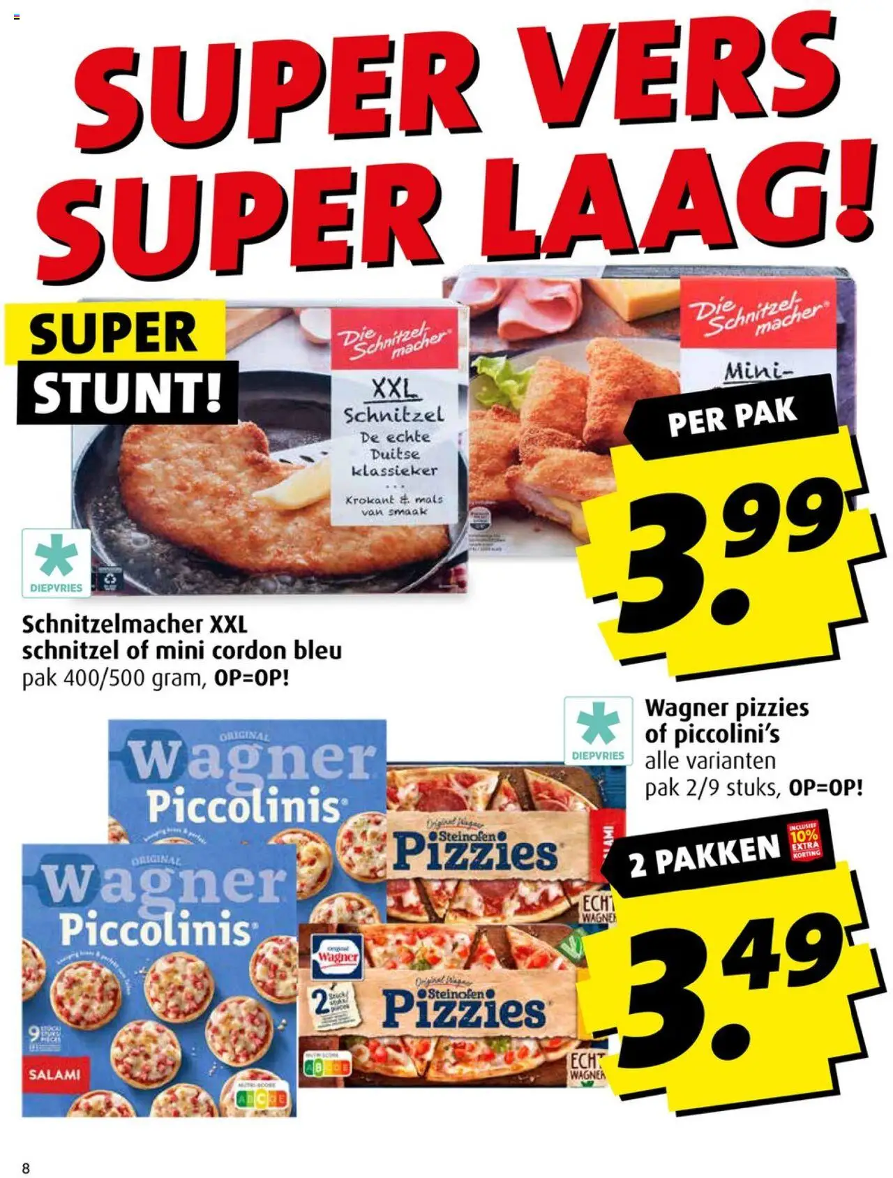  | Pagina: 8 | Producten: Salami, Schnitzel, Maïs