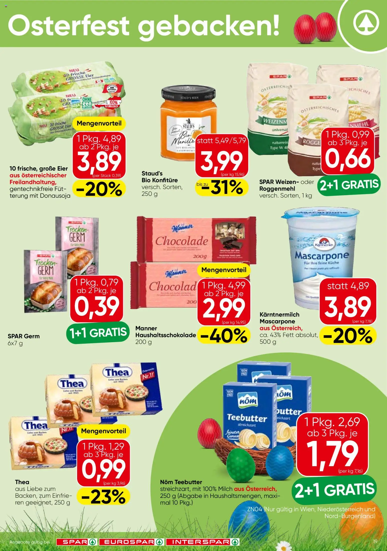 Spar Flugblatt - Burgenland gültig ab 31.03.2026 | Seite: 19 | Produkte: Milch, Eier