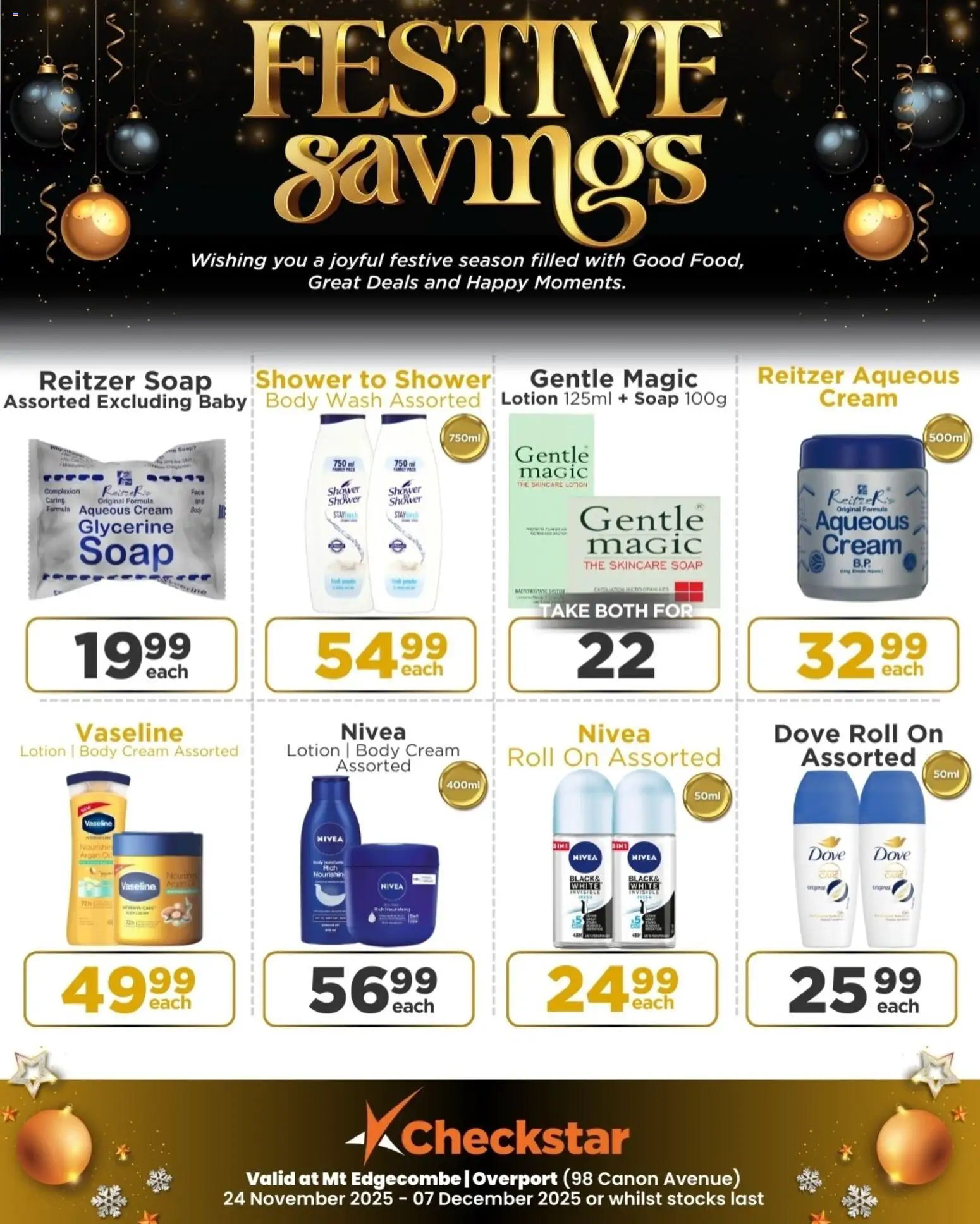 New Check Star catalogue – valid from 24.11.2025 | Page: 18 | Products: Oil, Cream, Body wash, Lotion