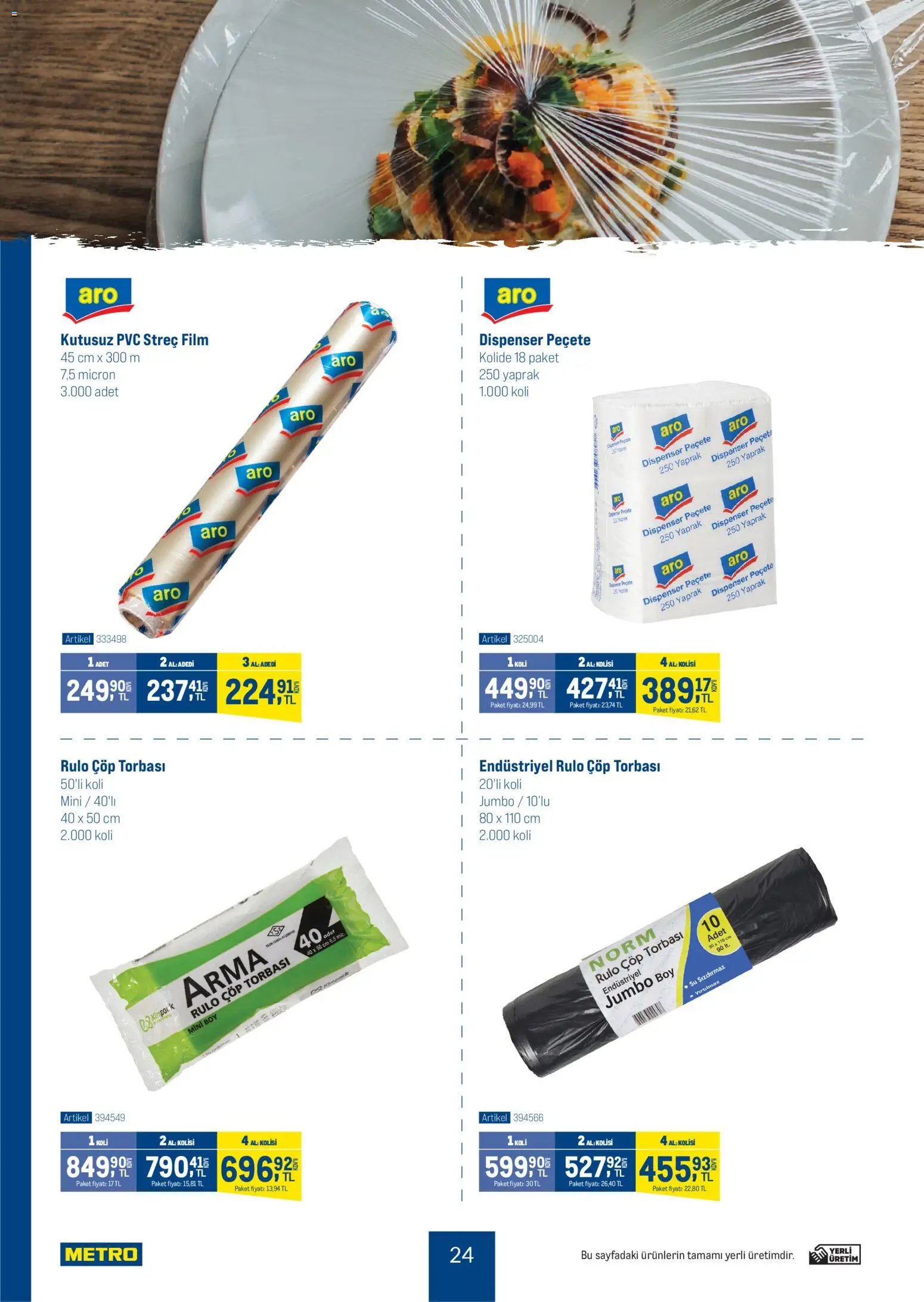 Metro - Dünya Mutfakları - 26.11.2025 tarihinden itibaren geçerlidir | Sayfa: 24 | Ürünler: Çöp torbası, Su