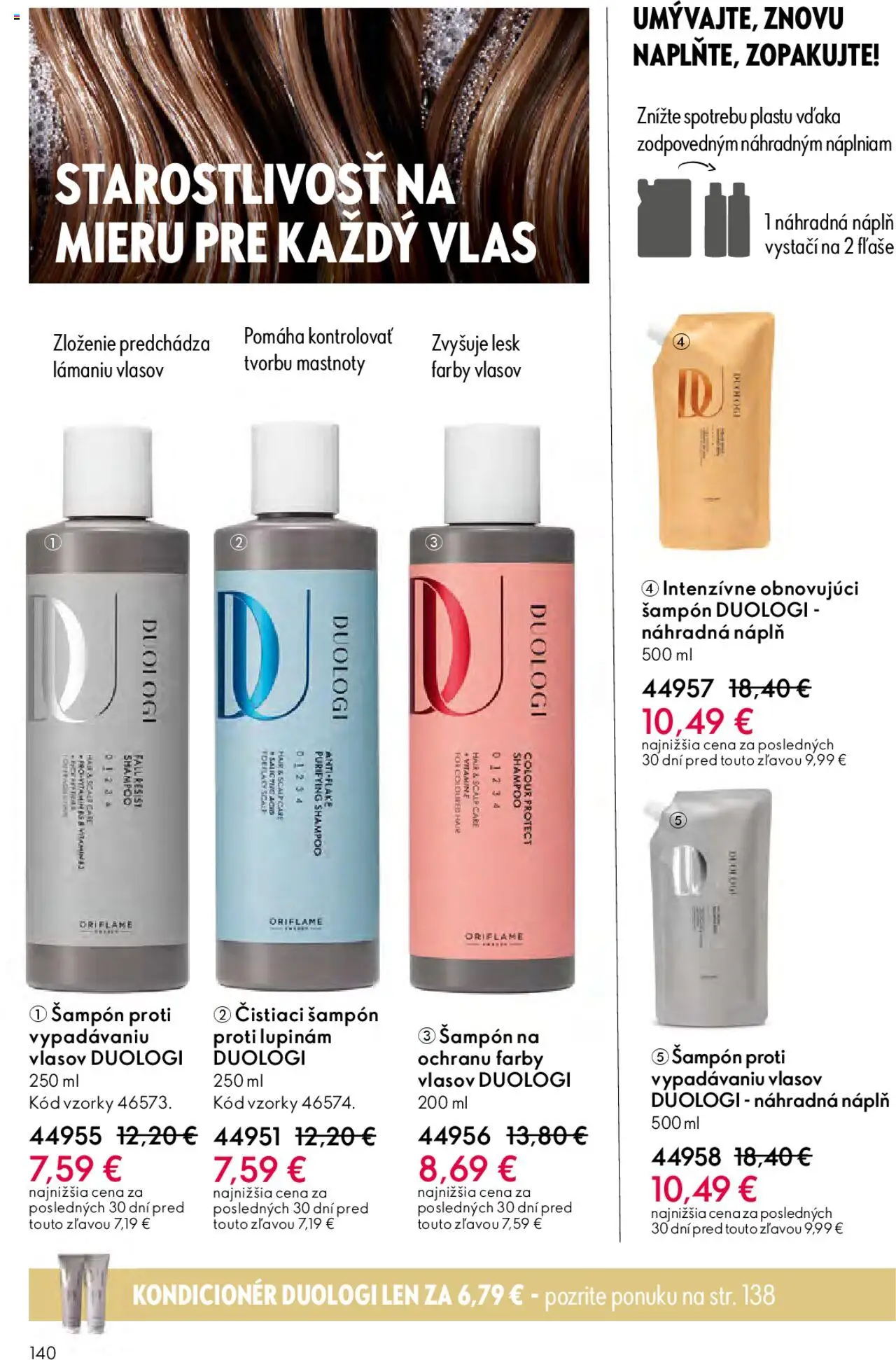 Nové Oriflame akcie – leták je platný od 12.11.2025 | Strana: 140 | Produkty: Šampón, Kondicionér