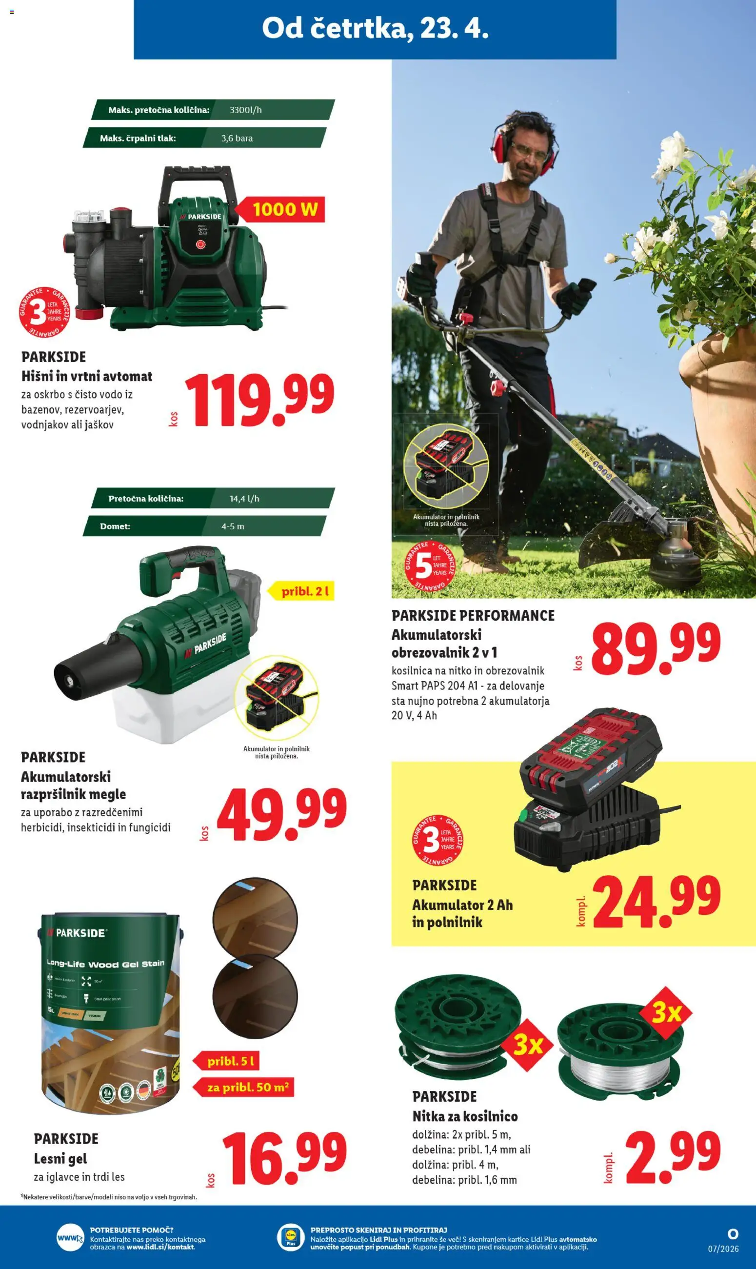 Novi Lidl katalog ponudbe – veljaven od 20.04.2026 | Stran: 41 | Izdelki: Kosilnica, Akumulator, Polnilnik