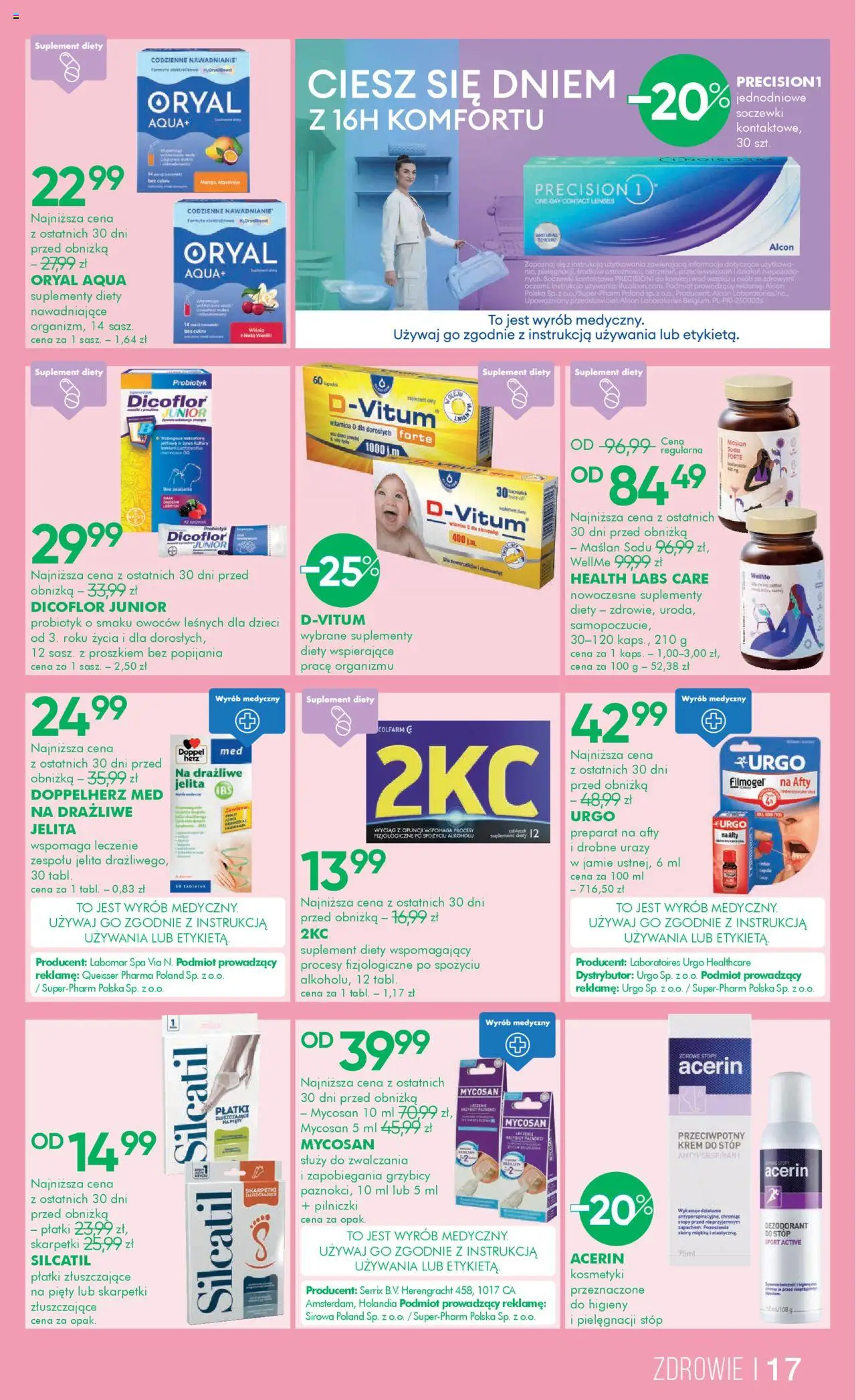 Super-pharm Gazetka od 22.05.2025 | Strona: 17 | Produkty: Skarpetki, Płatki, Dezodorant, Krem do stóp