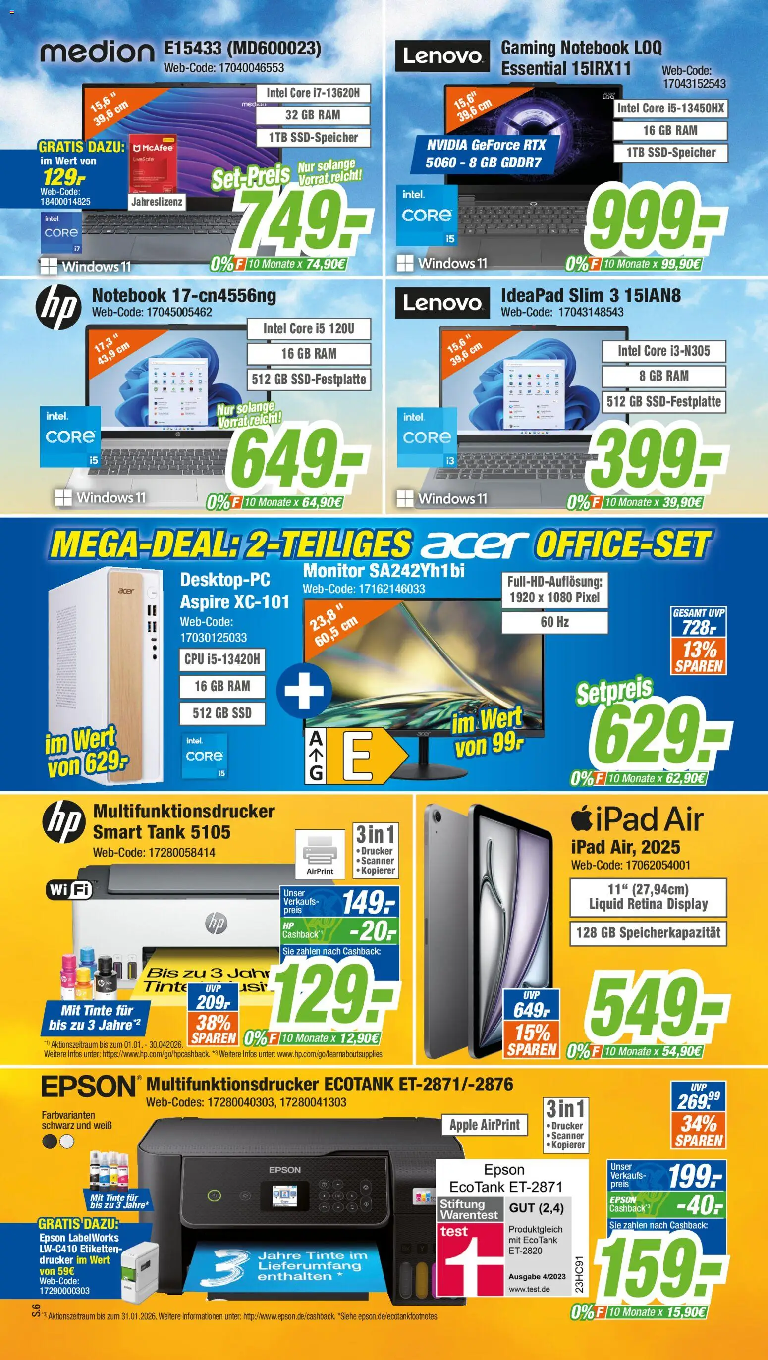 Expert Prospekt 	 – gültig ab 19.01.2026 | Seite: 6 | Produkte: Epson, Apple, Notebook, Monitor