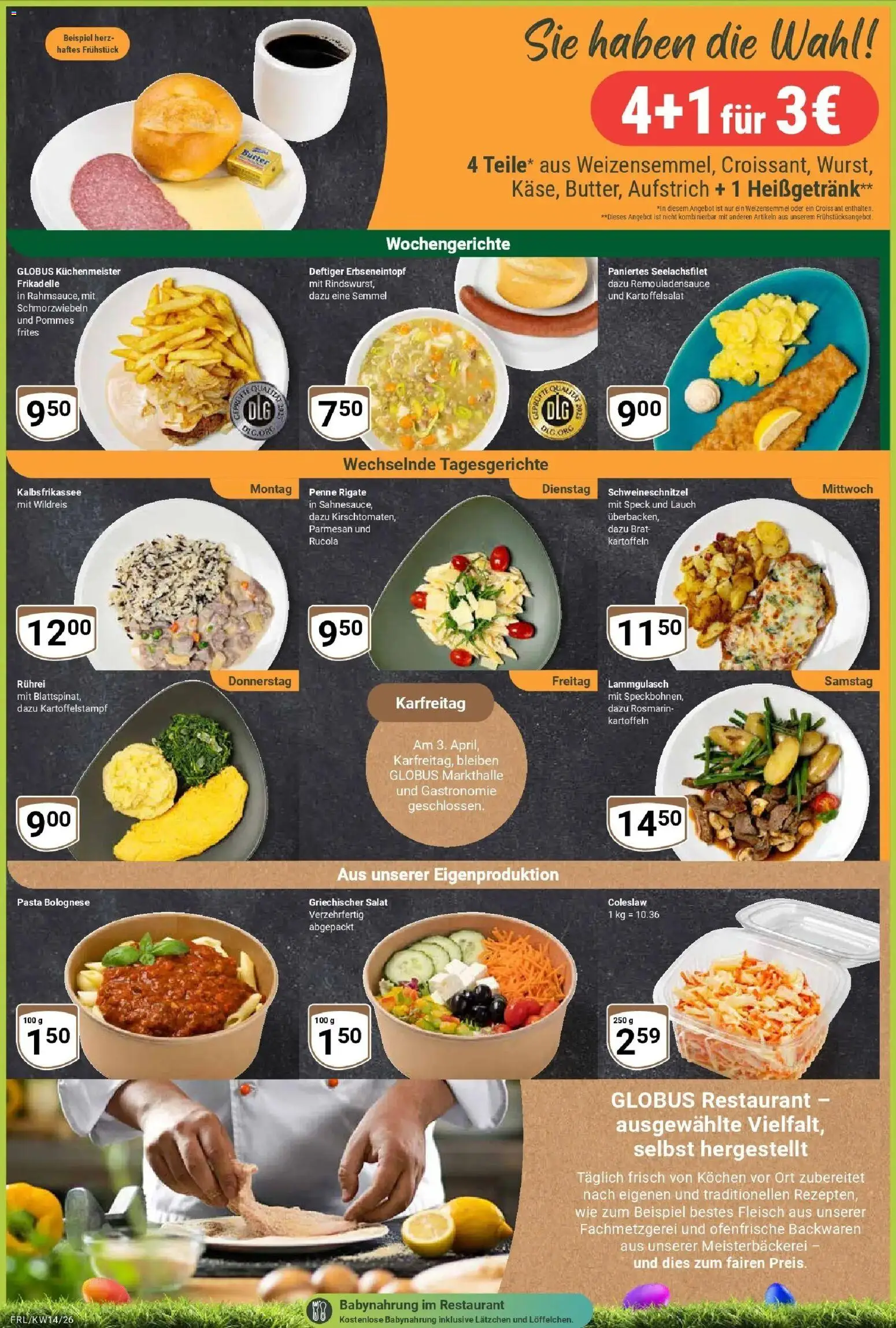 Globus prospekt Freilassing	 – gültig ab 30.03.2026 | Seite: 6 | Produkte: Pommes frites, Croissant, Kartoffeln, Salat