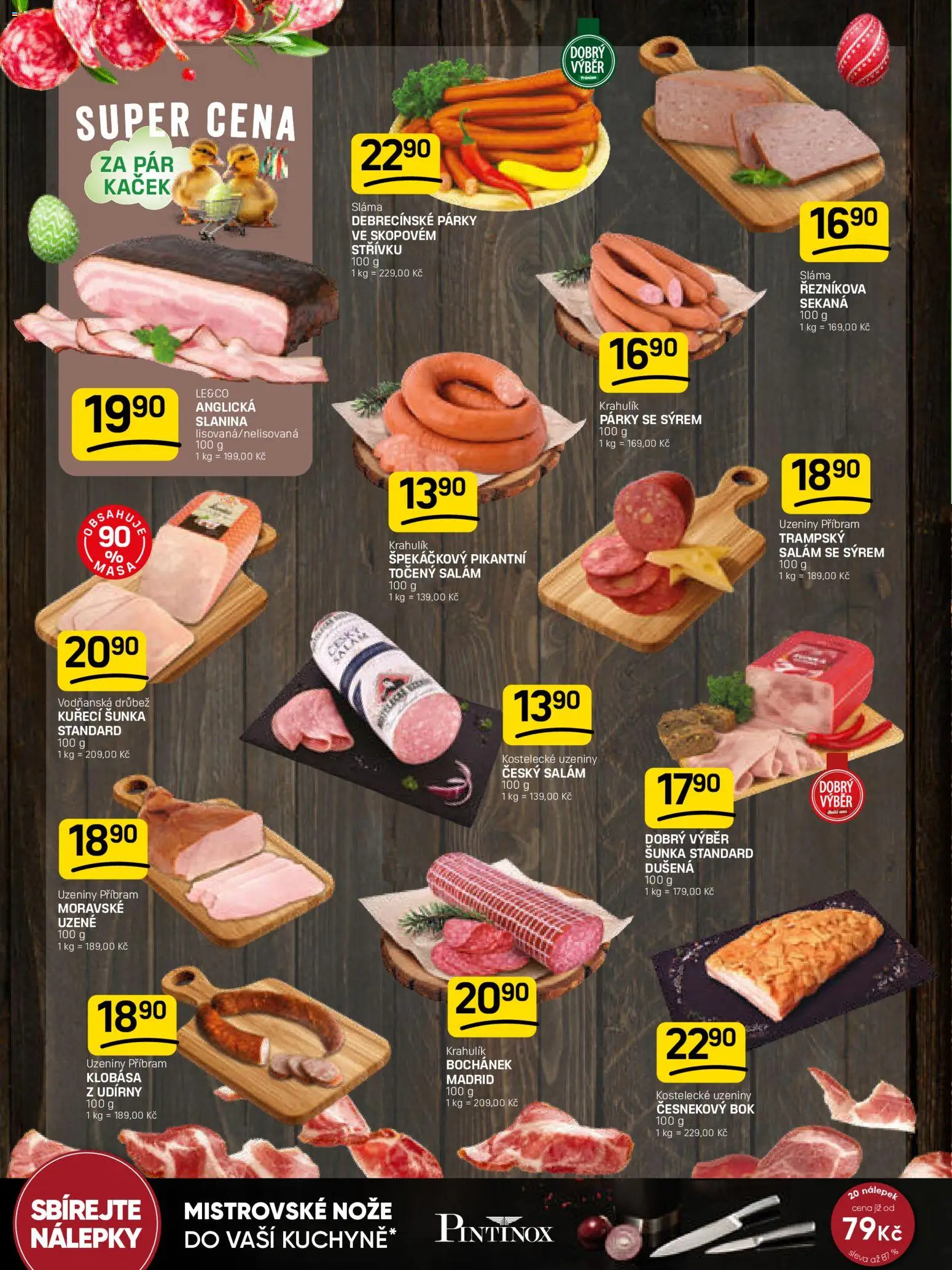 Flop leták od 25.03.2026 | Strana: 2 | Produkty: Kuřecí šunka, Uzeniny, Moravské uzené, Slanina