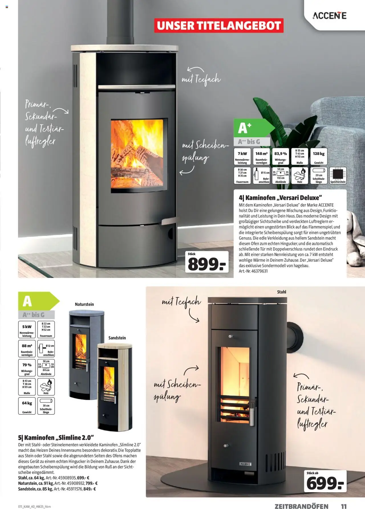Hagebau Kaminöfen – gültig ab 07.07.2025 | Seite: 11 | Produkte: Ofen, Gewicht, Spülung, Kaminofen