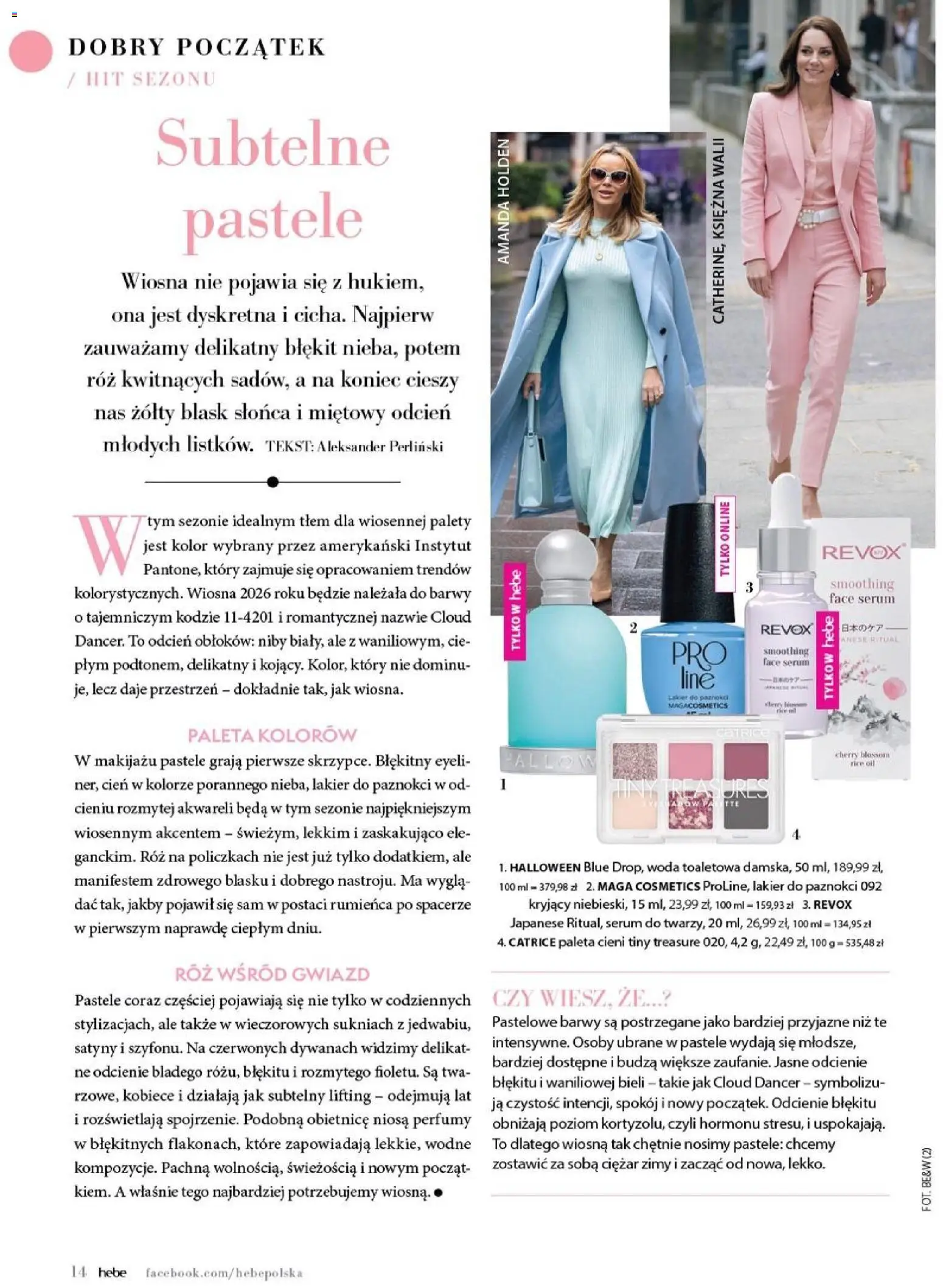 Hebe gazetka - Magazyn od 01.03.2026 | Strona: 14 | Produkty: Perfumy, Woda toaletowa, Róż, Lakier do paznokci