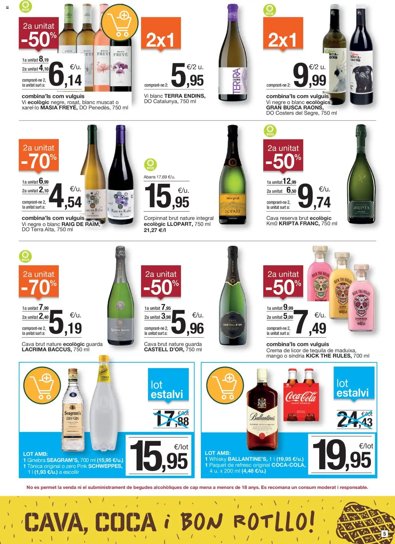 Bonpreu folleto │ válido desde el 10.06.2025 | Página: 5 | Productos: Ginebra, Crema, Whisky, Ρούτερ