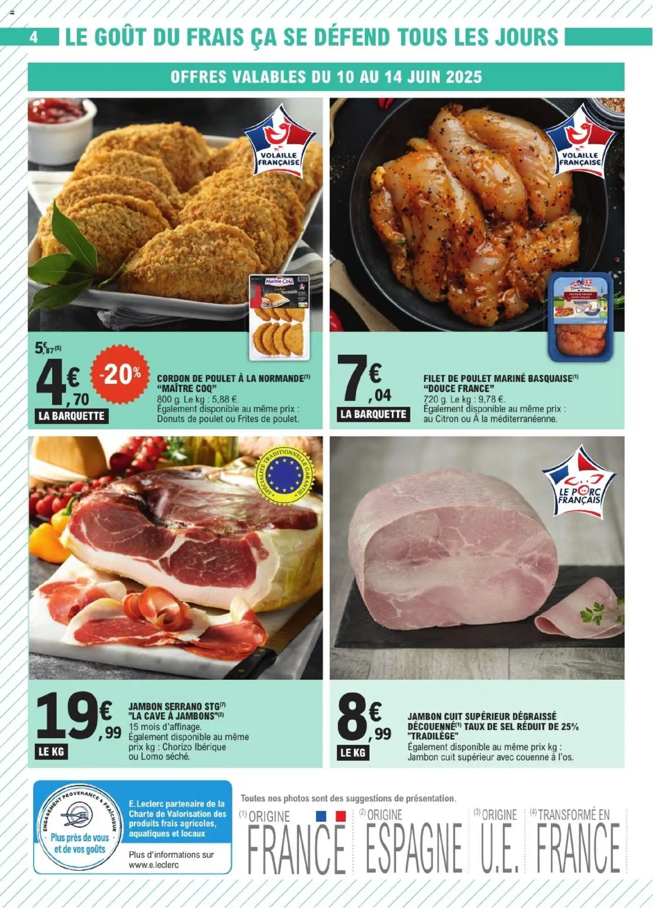  | Page: 4 | Produits: Chorizo, Frites, Volaille, Sel