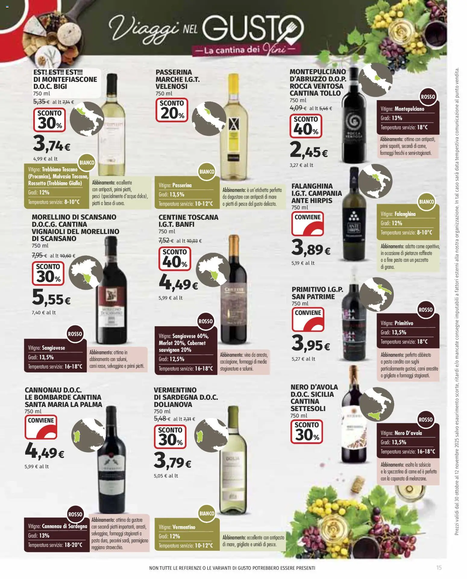 Volantino COOP del 30.10.2025 | Pagina: 15 | Prodotti: Pesce, Vino, Parmigiano reggiano, Parmigiano