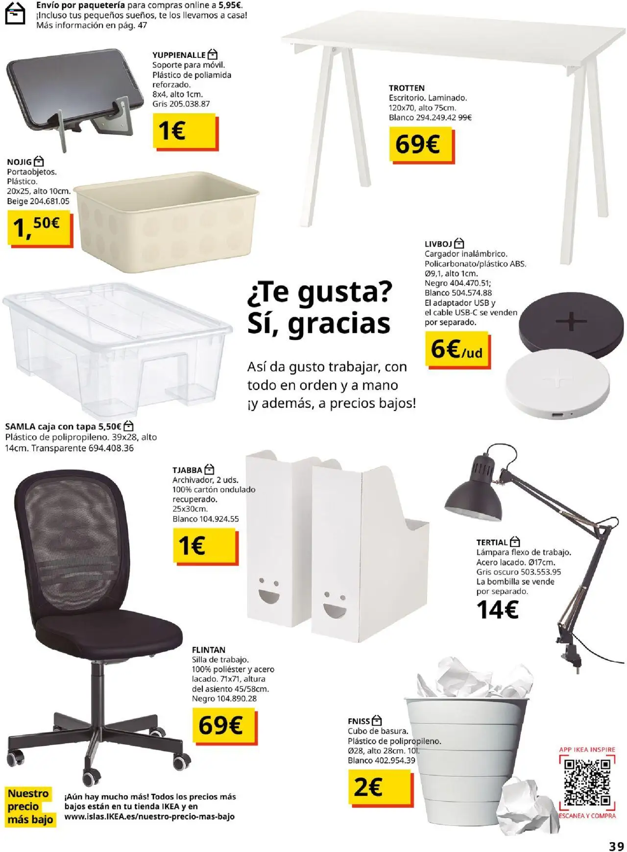 Catálogo IKEA Precios bajos. Muy bajos │ válido desde el 04.02.2025 | Página: 39 | Productos: Té, Adaptador, Bombilla, Caja